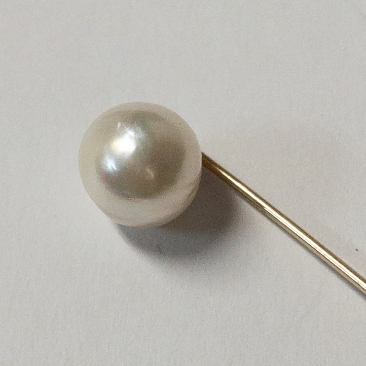 14K Gold & Pearl Stick Pin NEEDS REPAIR