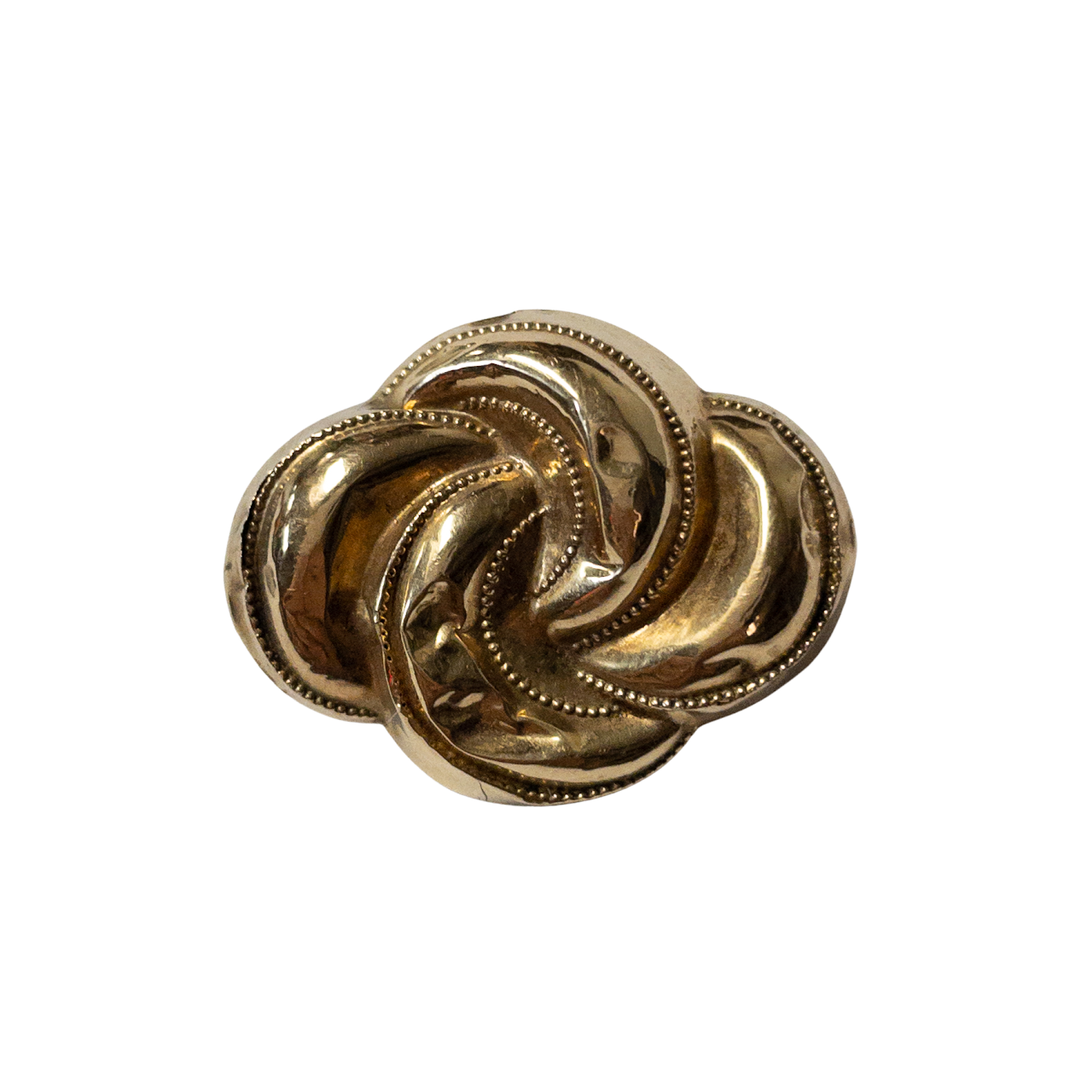 10K Gold Swirl Brooch