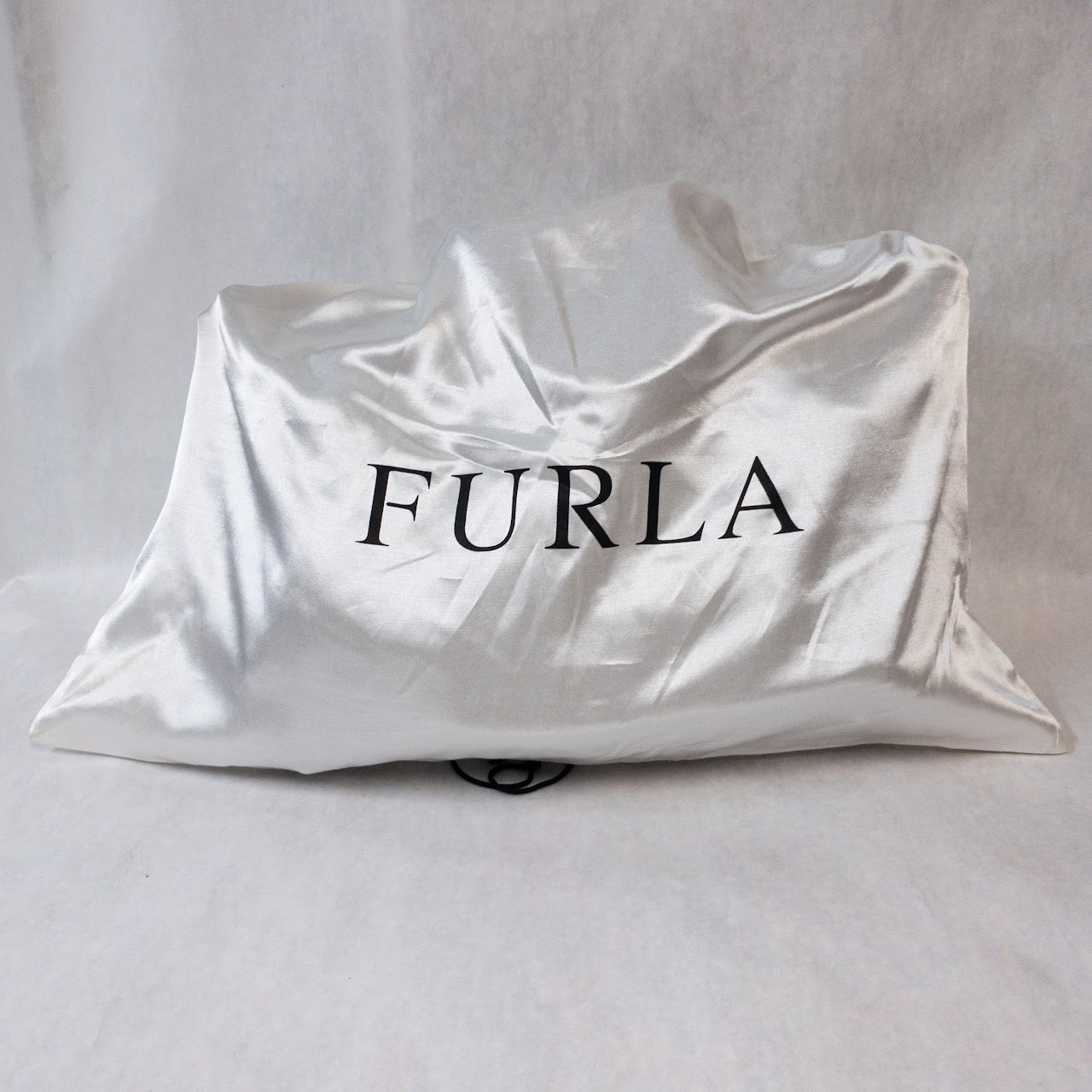 Furla MINT Black Leather Oversized Shoulder Bag