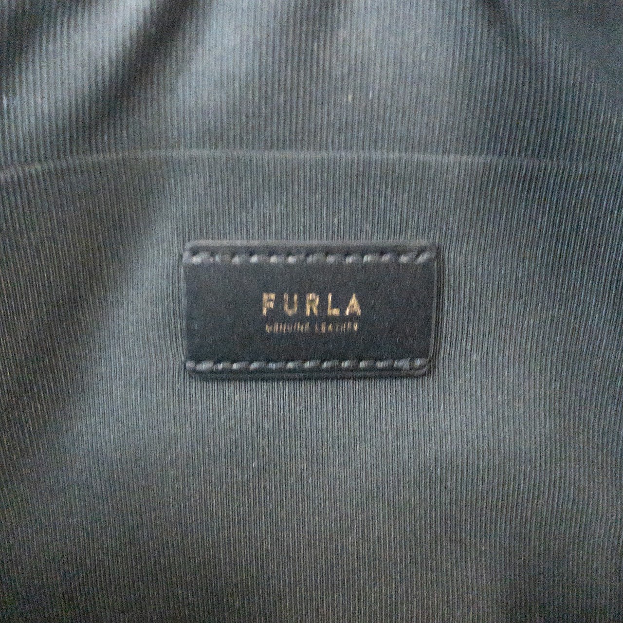 Furla MINT Black Leather Crossbody Camera Bag