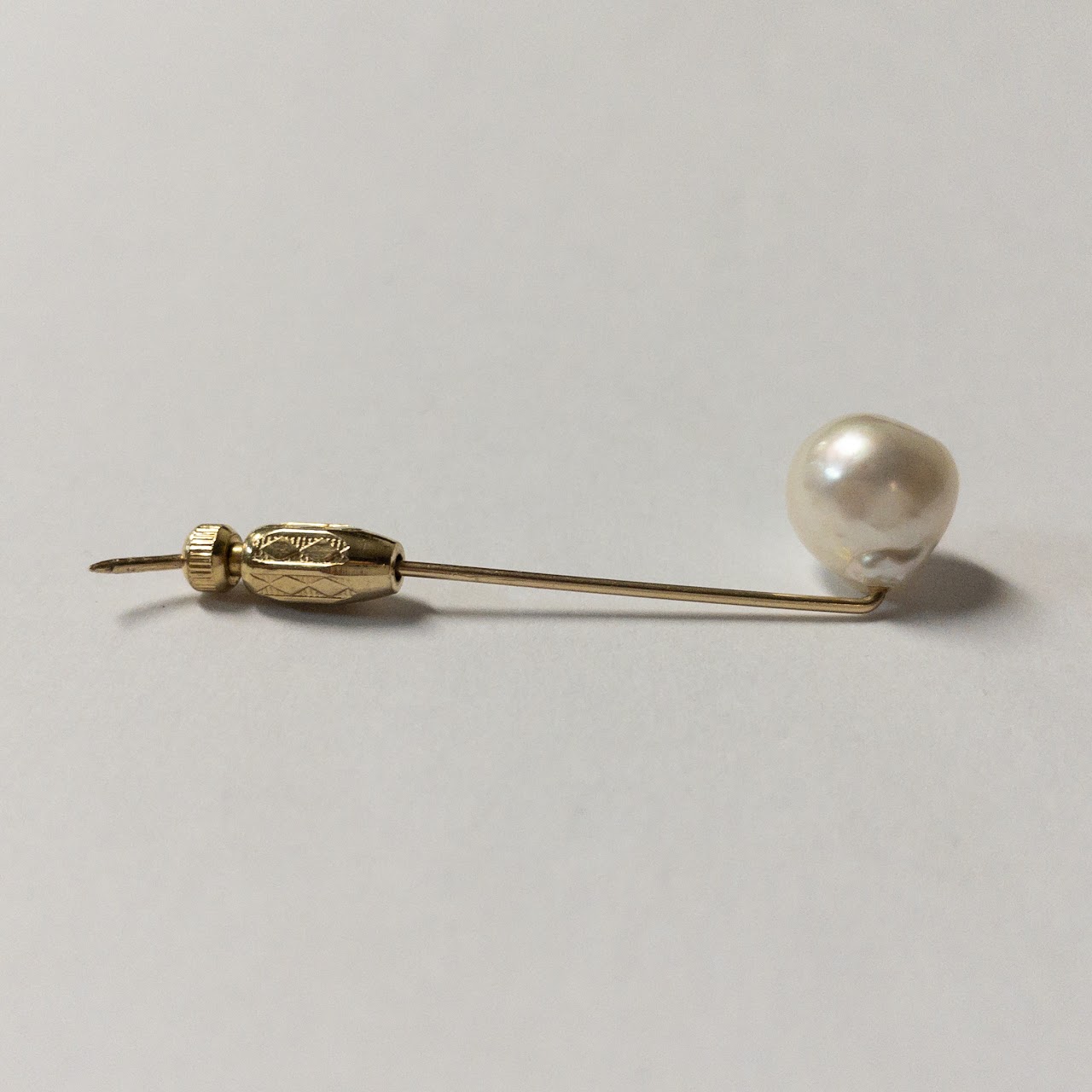 14K Gold & Pearl Stick Pin NEEDS REPAIR