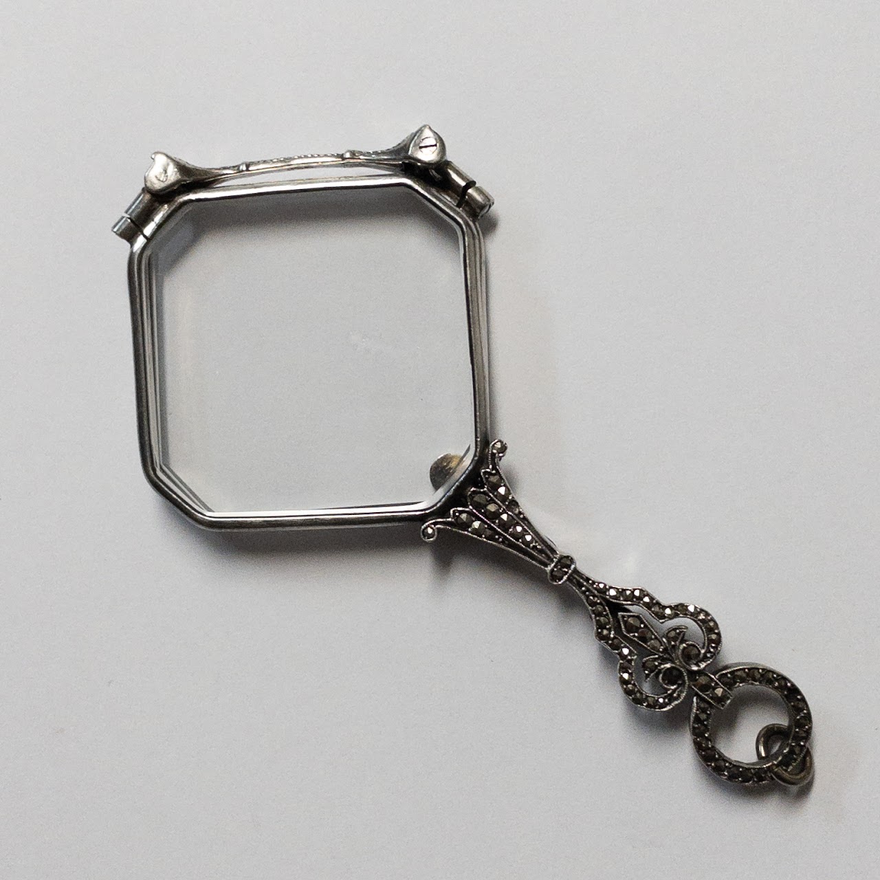 935 Sterling Silver & Marcasite Vintage Lorgnette