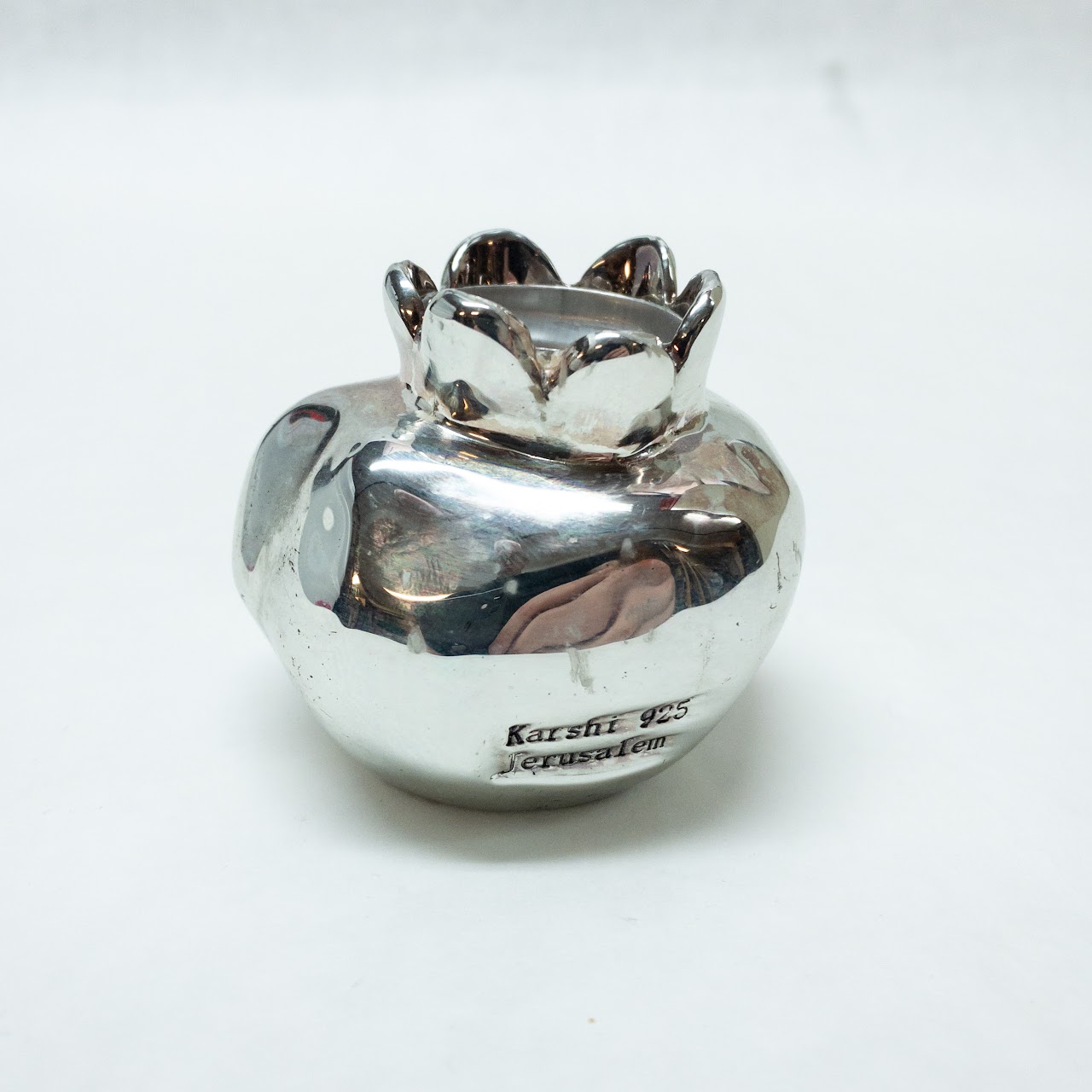 Sterling Silver Clad Pomegranate Candle Holder