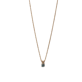 14K Gold & Aquamarine Pendant Necklace