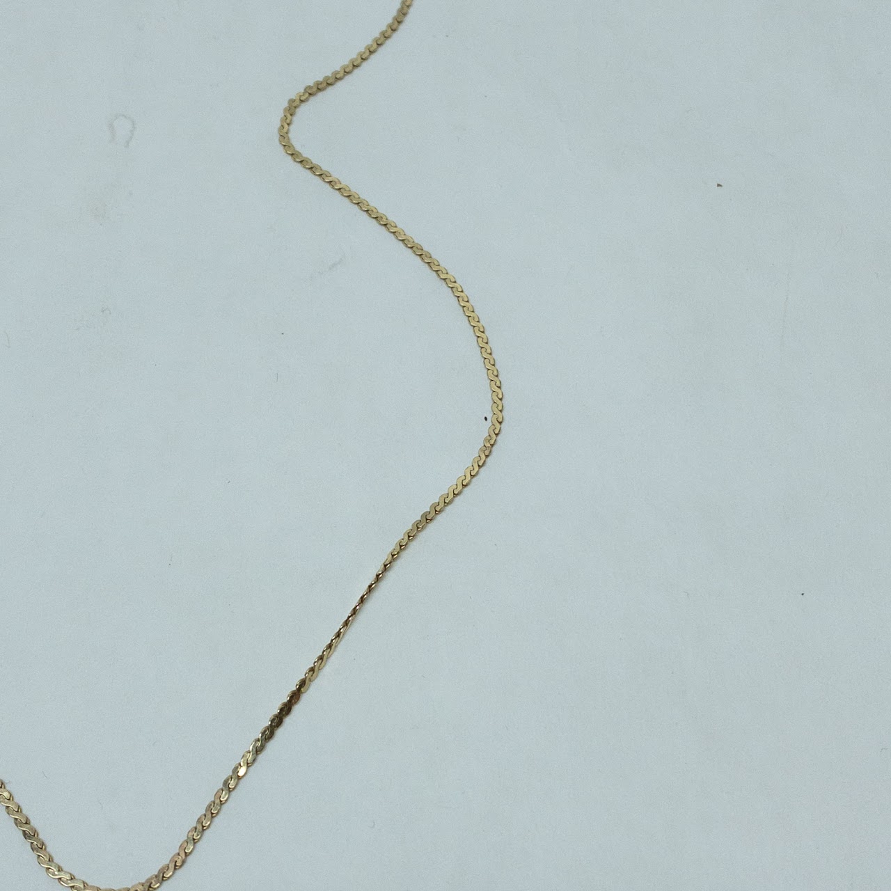 14K Gold S Chain Necklace NEEDS REPAIR