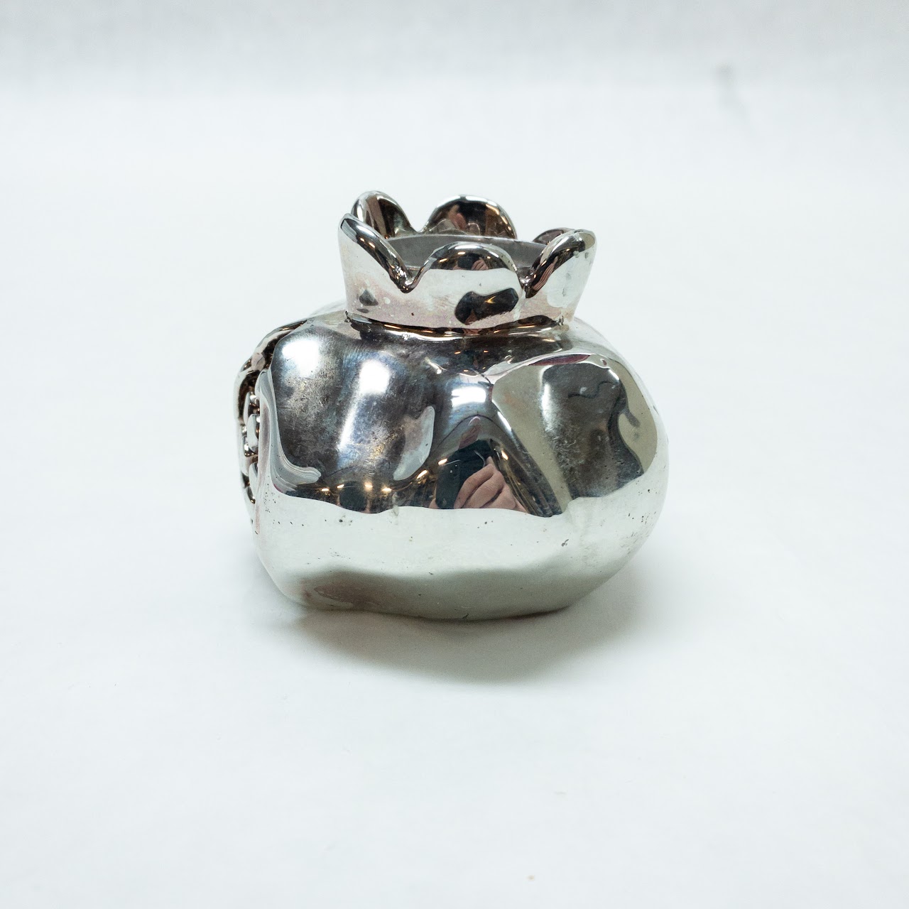 Sterling Silver Clad Pomegranate Candle Holder