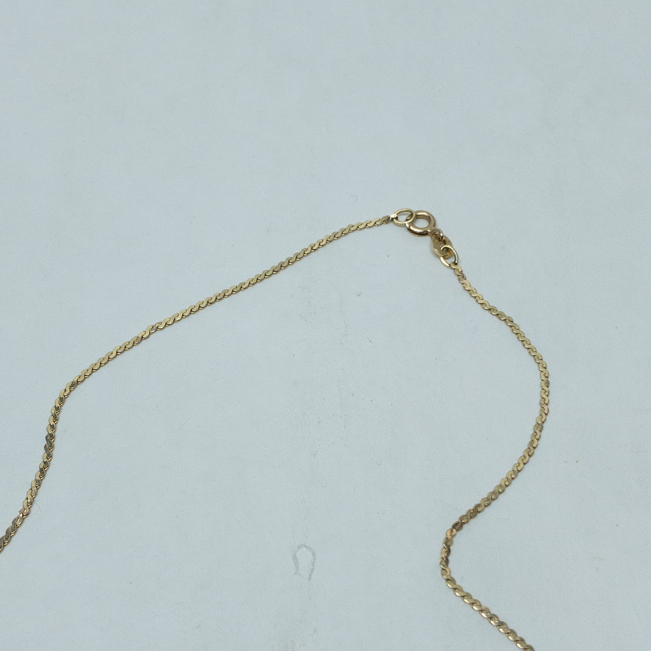 14K Gold S Chain Necklace NEEDS REPAIR