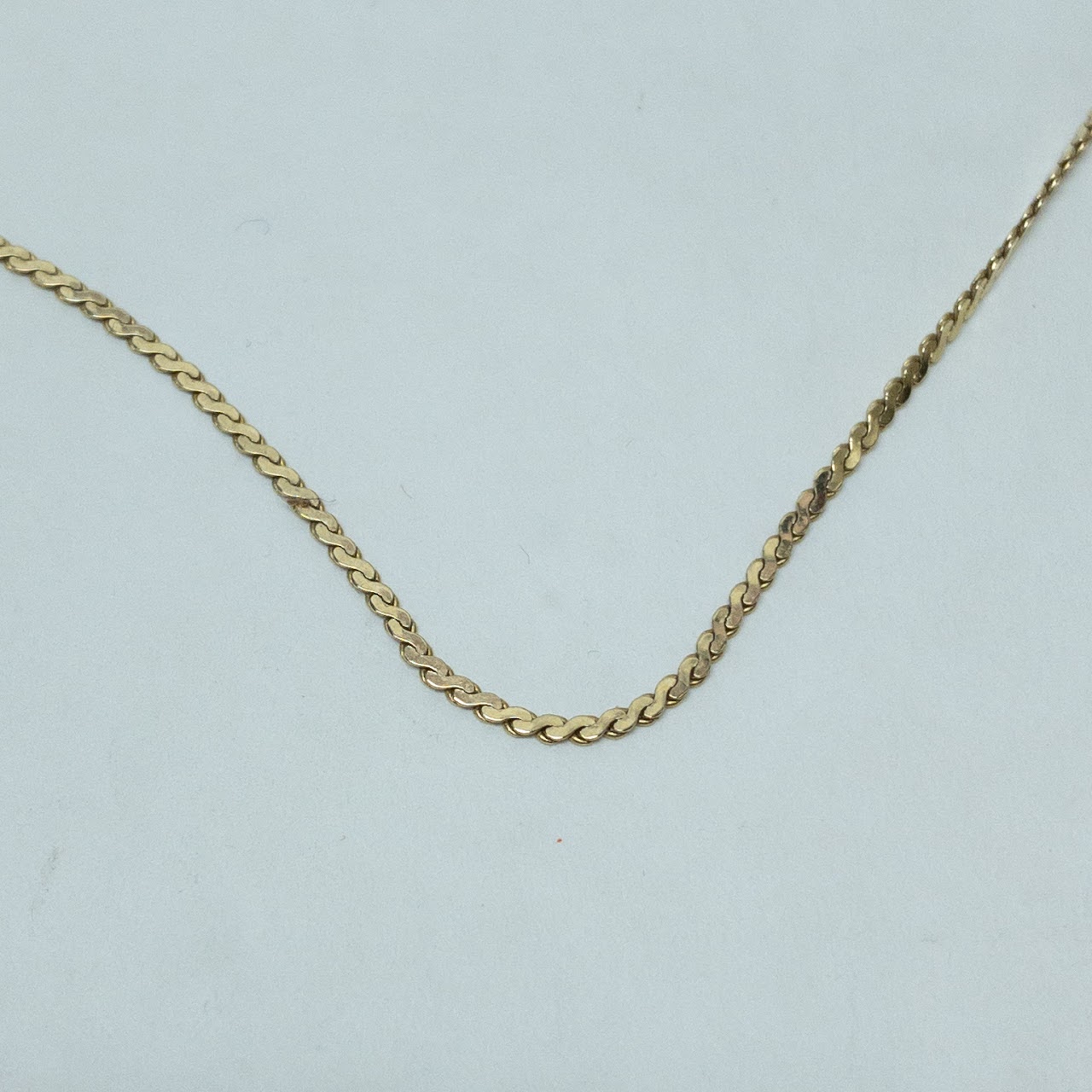 14K Gold S Chain Necklace NEEDS REPAIR