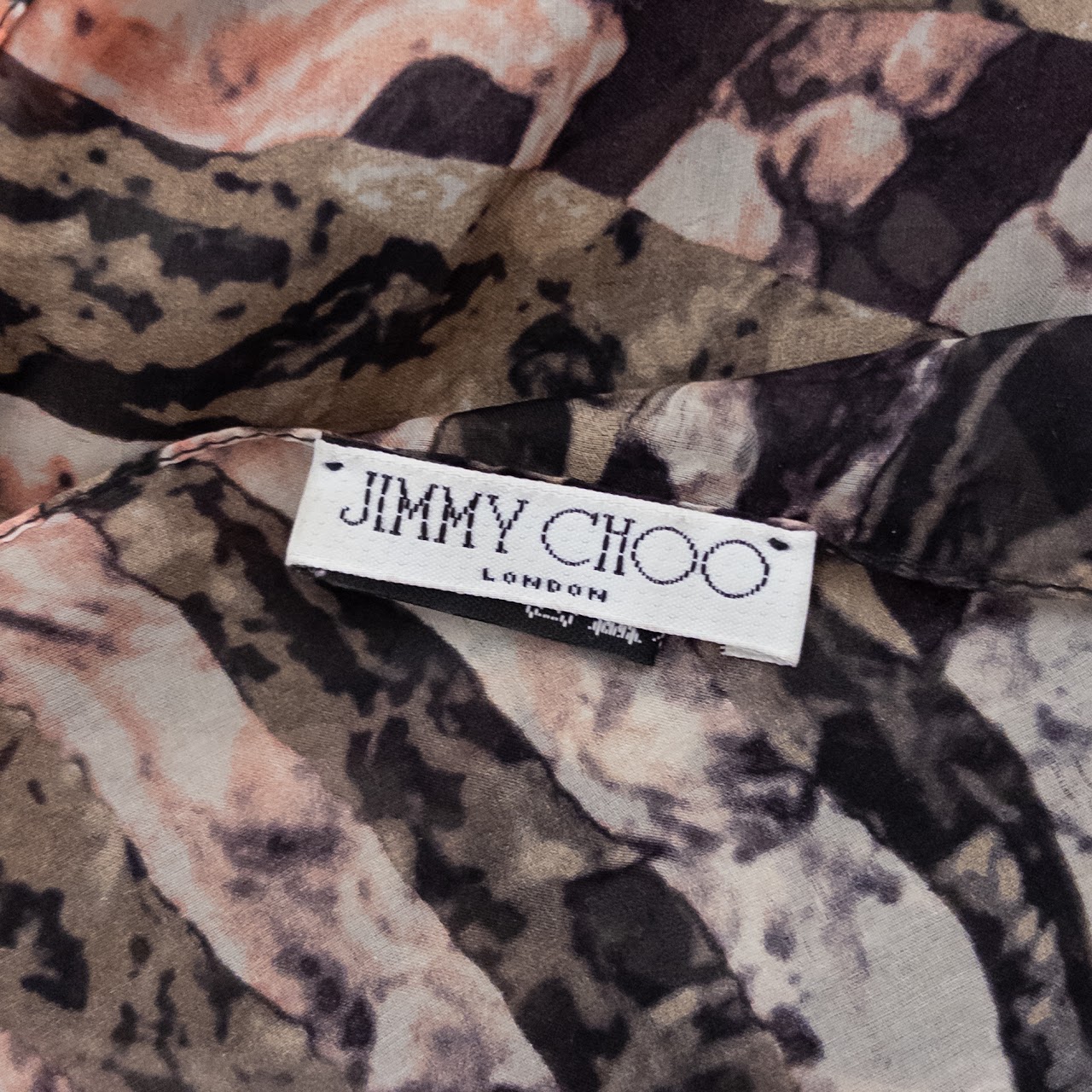 Jimmy Choo Zebra Wrap-Around Silk Scarf