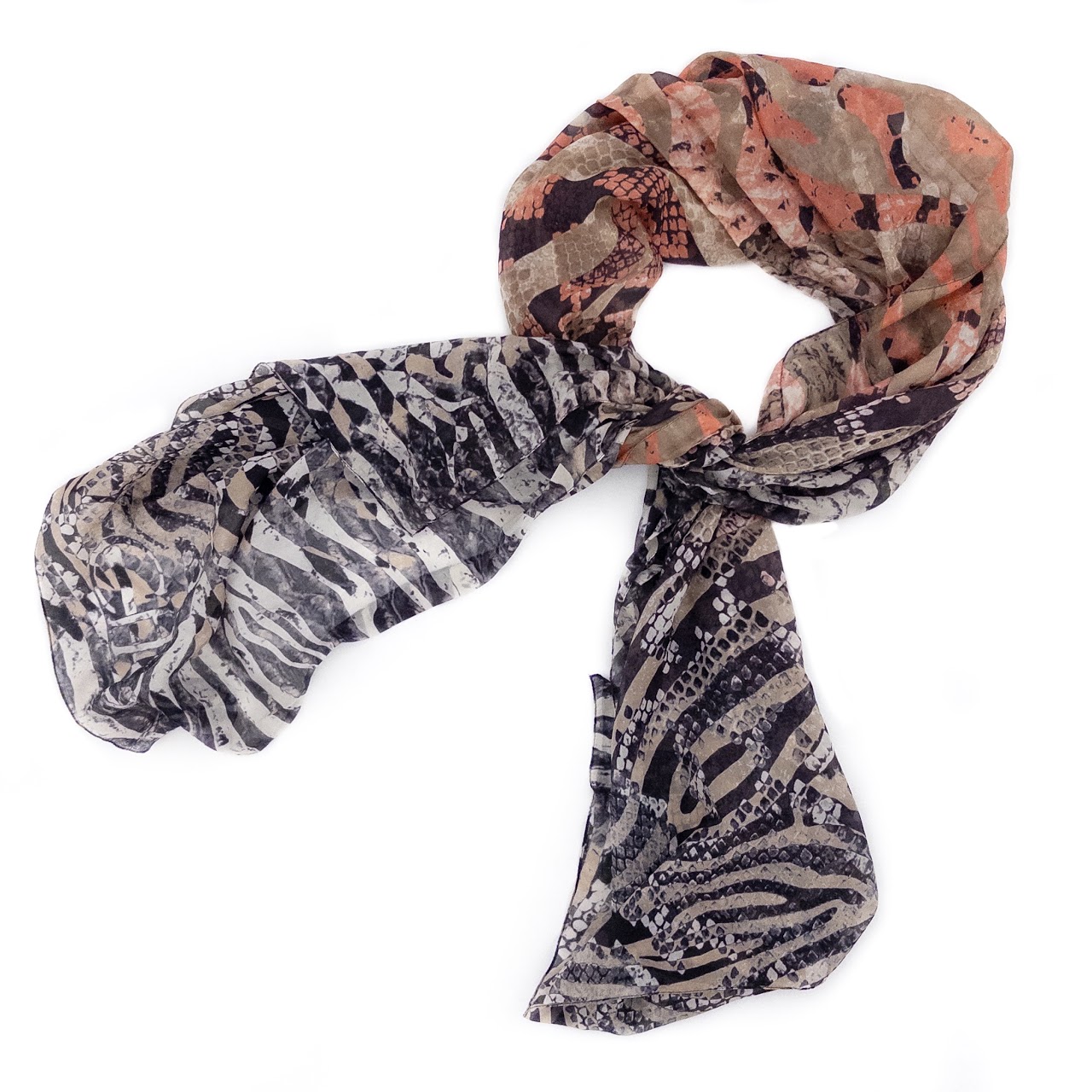 Jimmy Choo Zebra Wrap-Around Silk Scarf