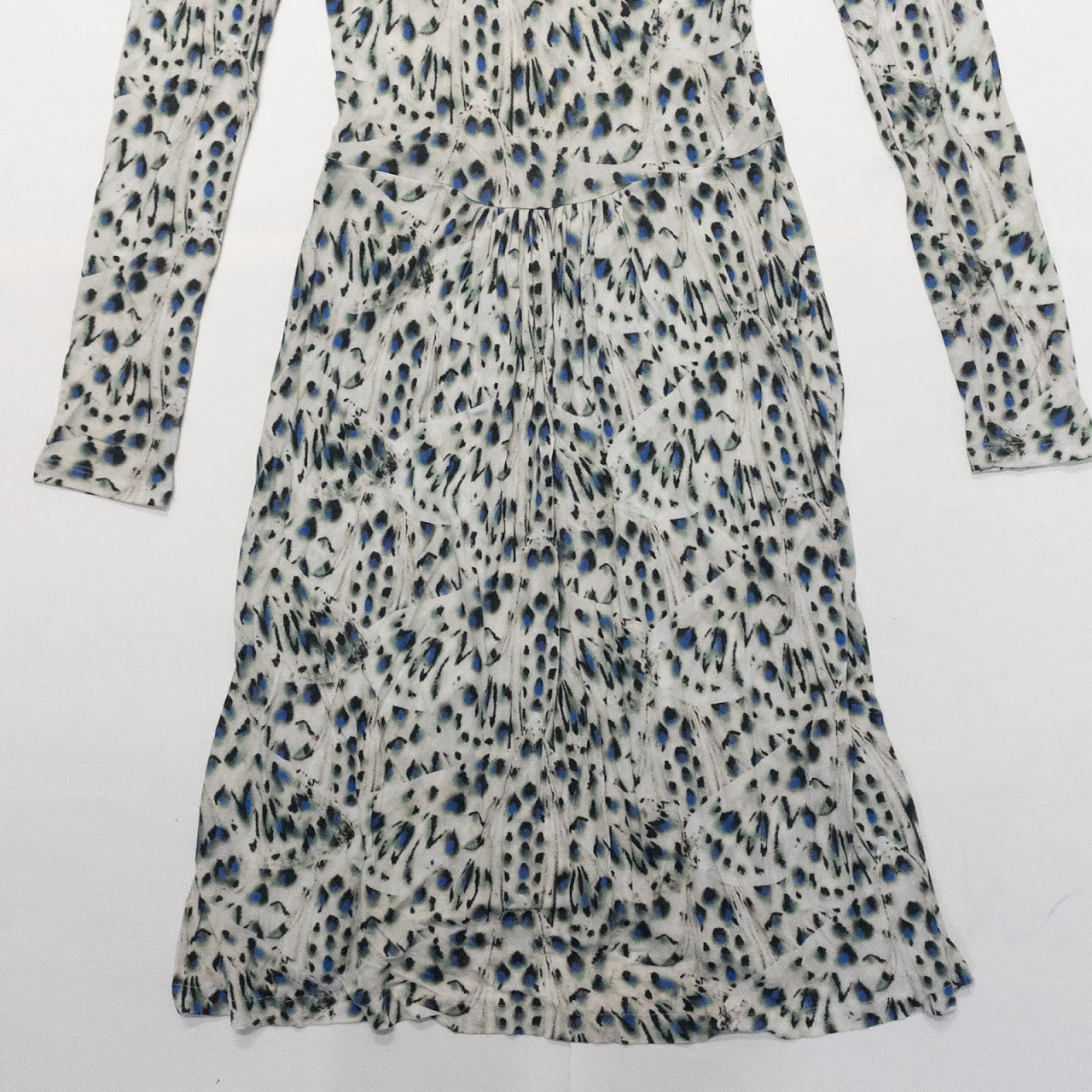 Fendi Blue Spotted Dress