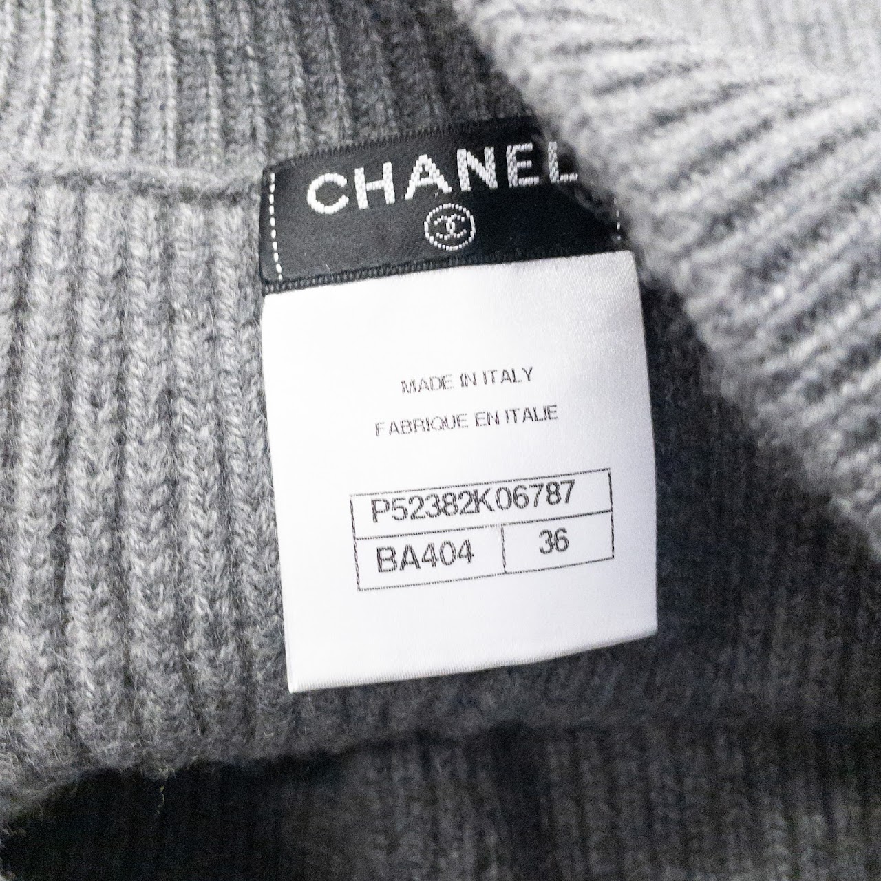 Chanel Cashmere Turtleneck Sweater & Skirt Set