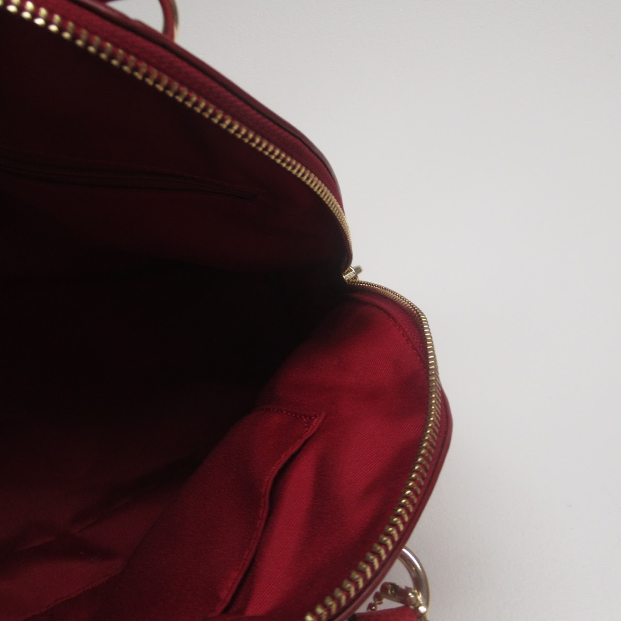 Coach Red Leather Bowling Bag