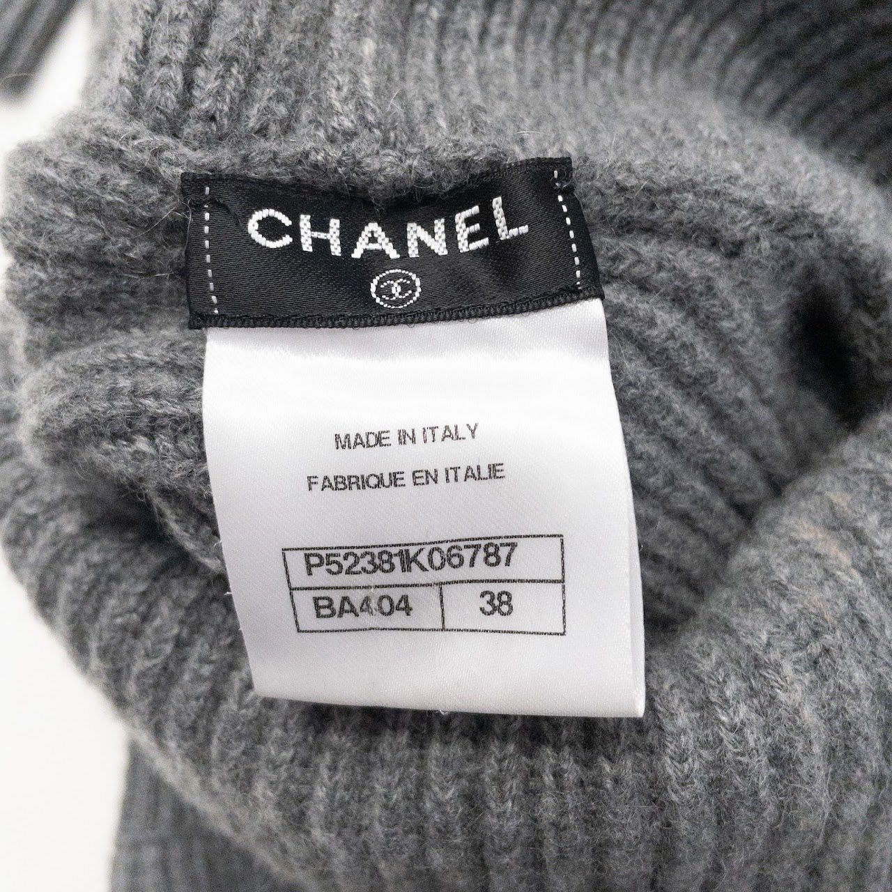 Chanel Cashmere Turtleneck Sweater & Skirt Set