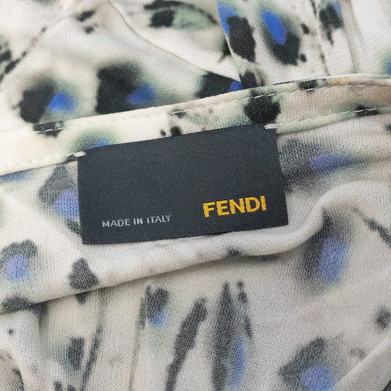 Fendi Blue Spotted Dress