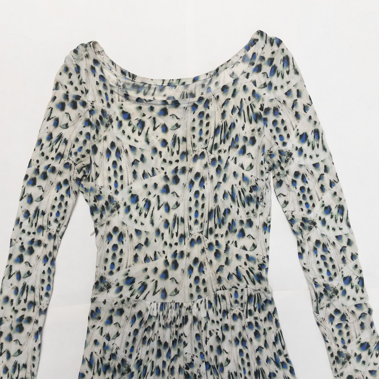 Fendi Blue Spotted Dress