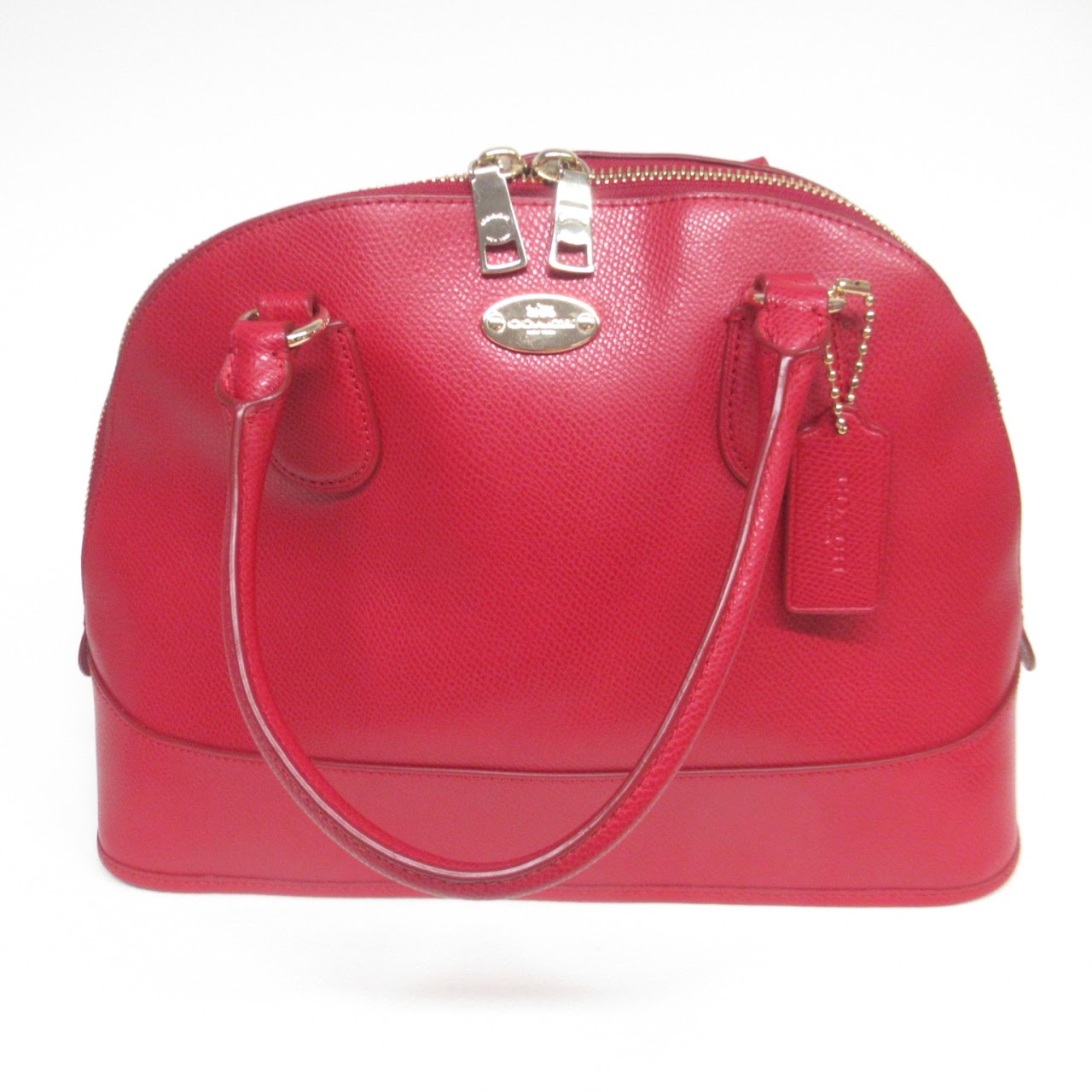 Coach Red Leather Bowling Bag