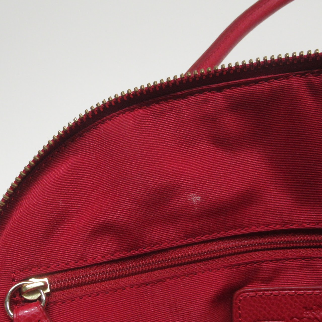 Coach Red Leather Bowling Bag