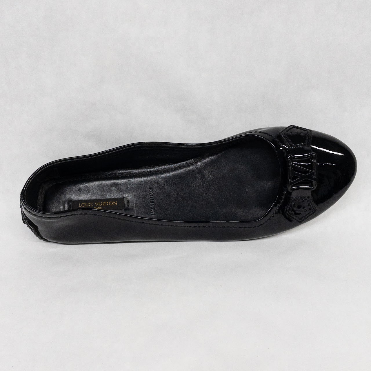 Louis Vuitton Black Patent Leather Flats