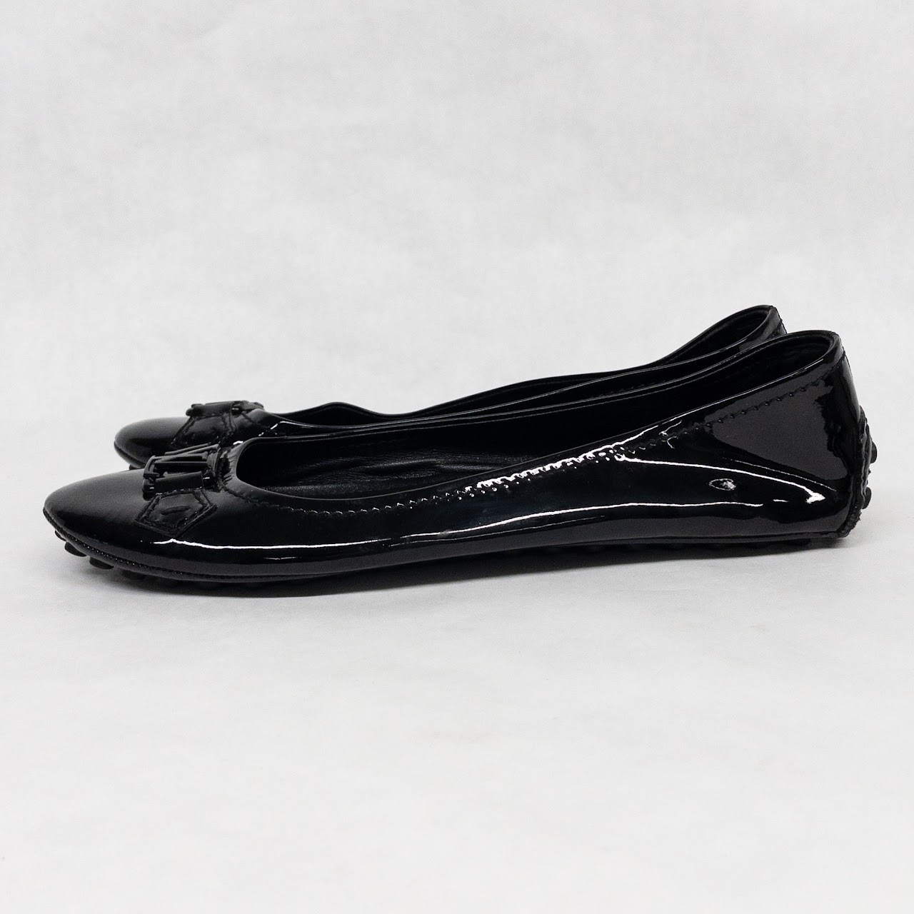 Louis Vuitton Black Patent Leather Flats