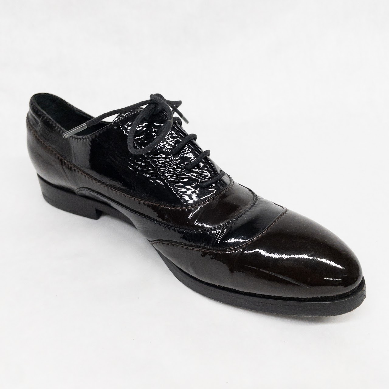 Miu Miu Two-Tone Patent Leather Oxfords