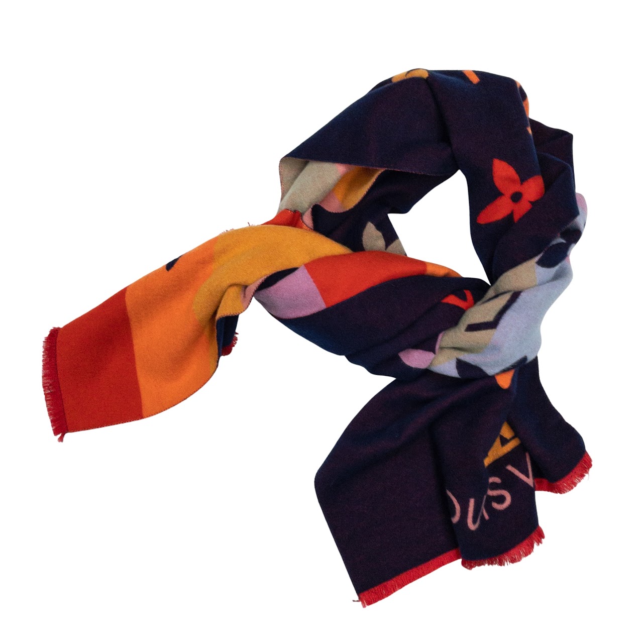 Louis Vuitton Oversized Monogrammed Knit Scarf