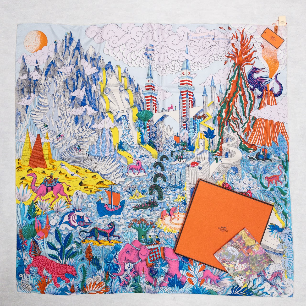 Hermès NEW 'Cosmographia Universalis' Silk Scarf 90