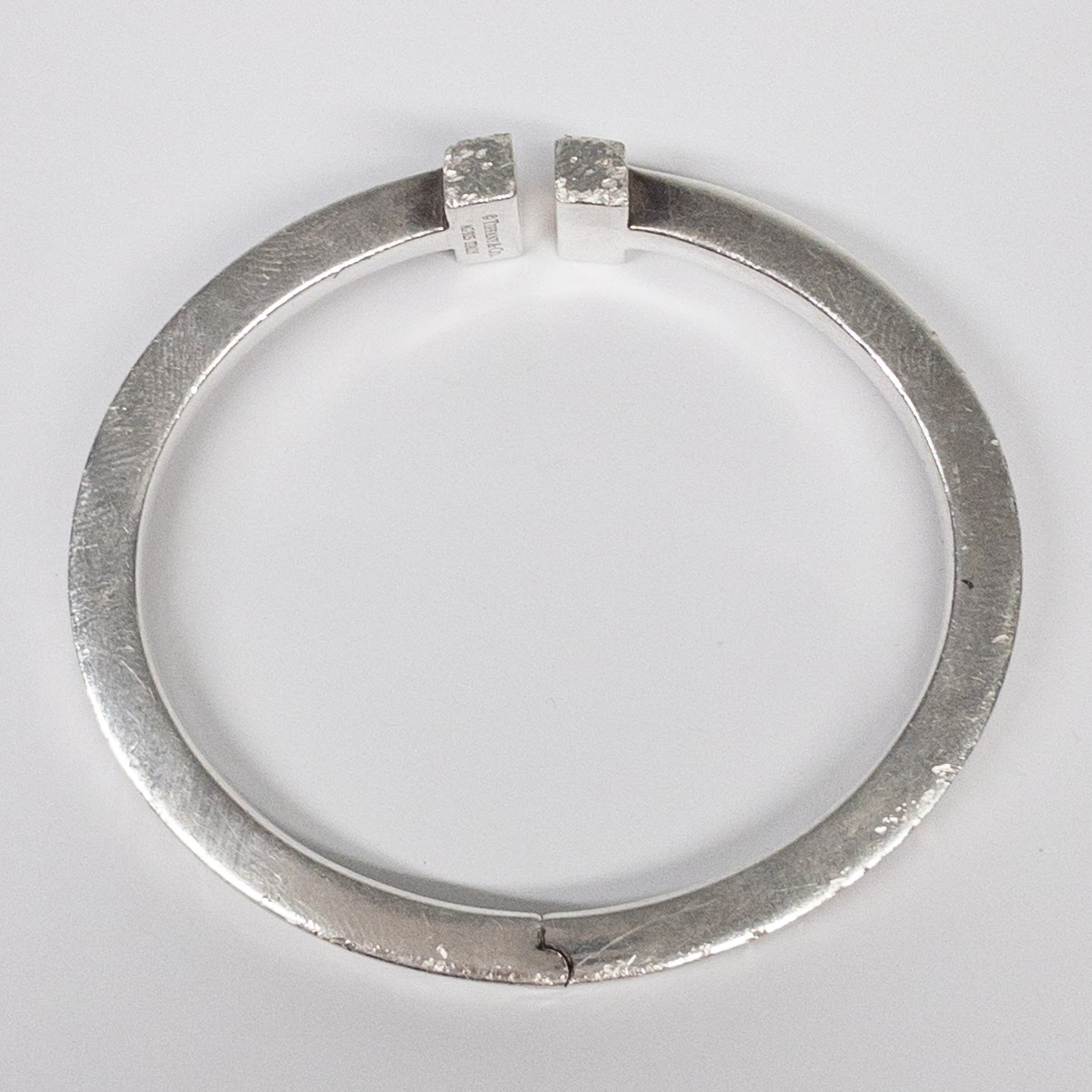 Tiffany & Co. Sterling Silver T Square Bangle Bracelet