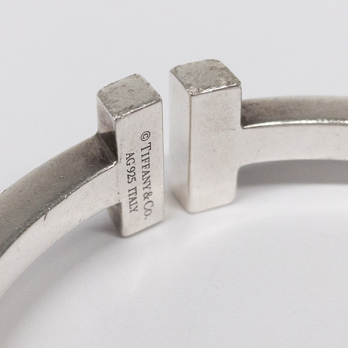 Tiffany & Co. Sterling Silver T Square Bangle Bracelet