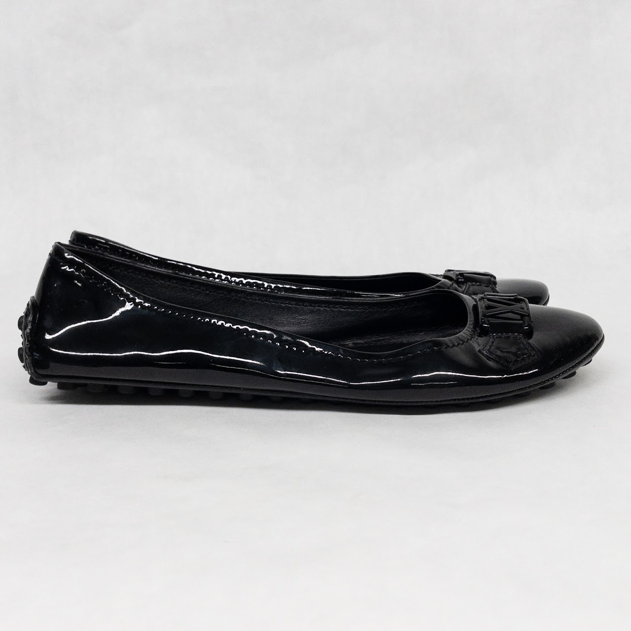 Louis Vuitton Black Patent Leather Flats