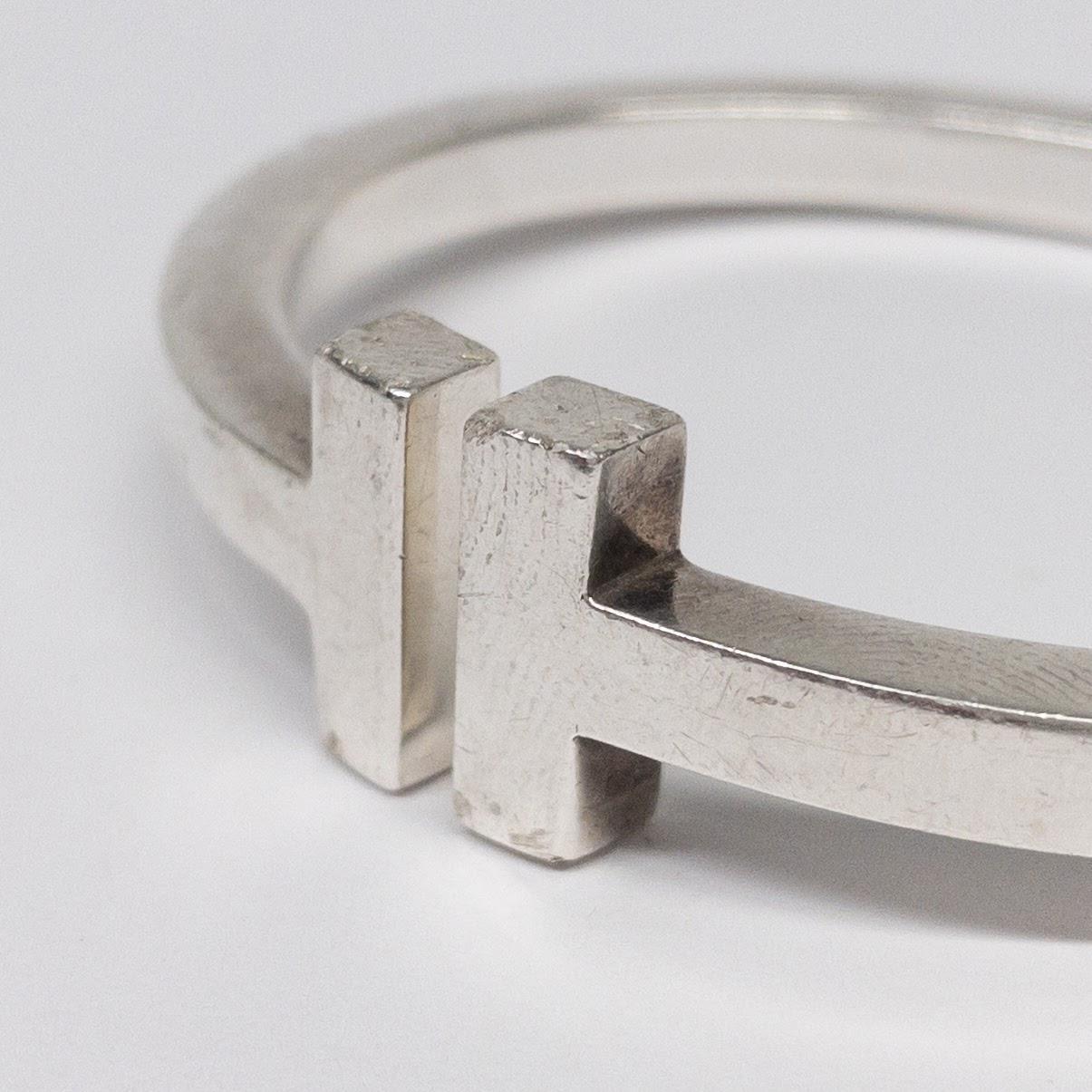 Tiffany & Co. Sterling Silver T Square Bangle Bracelet