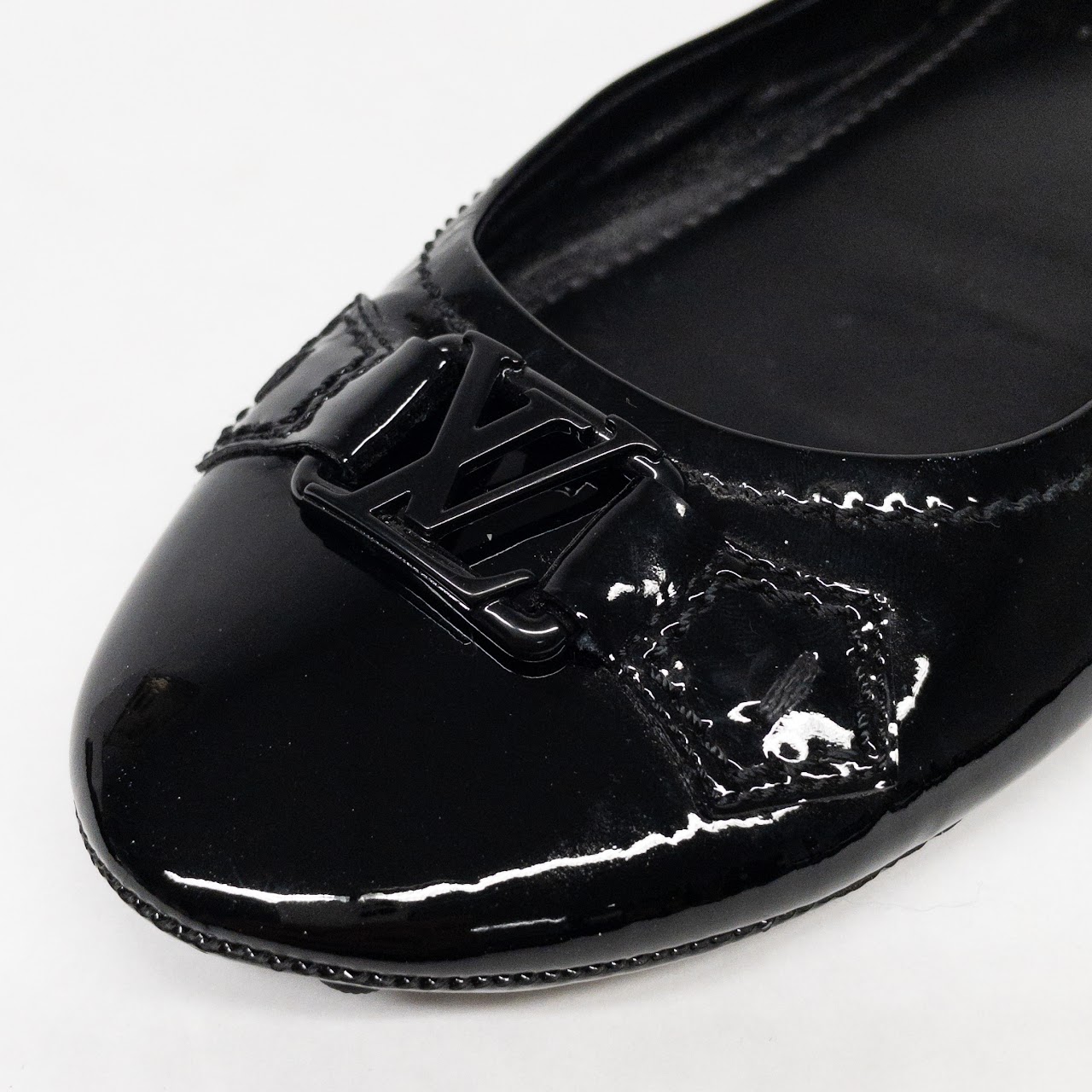 Louis Vuitton Black Patent Leather Flats