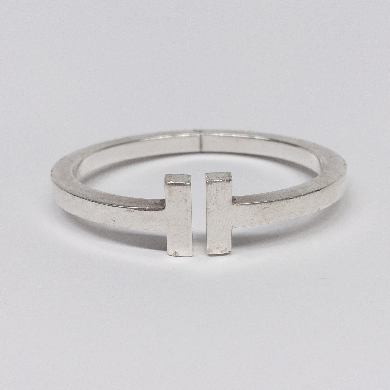 Tiffany & Co. Sterling Silver T Square Bangle Bracelet