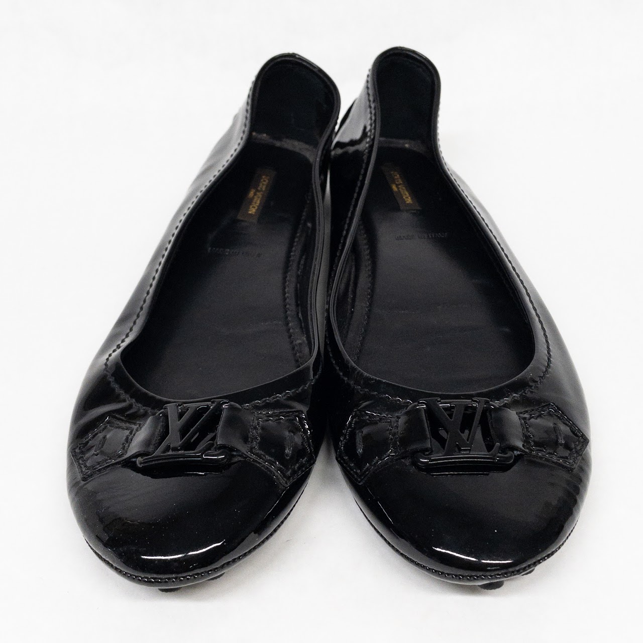 Louis Vuitton Black Patent Leather Flats