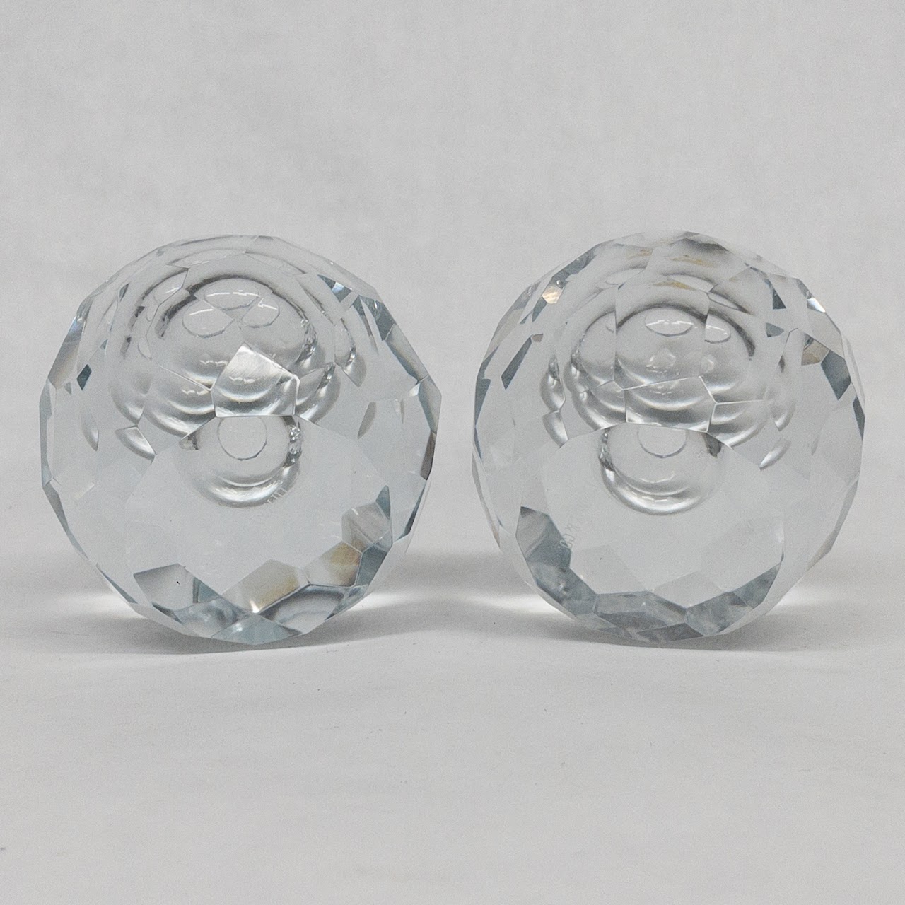 Tiffany & Co. Faceted Candle Holder Pair