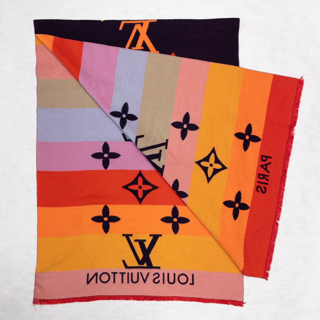 Louis Vuitton Oversized Monogrammed Knit Scarf