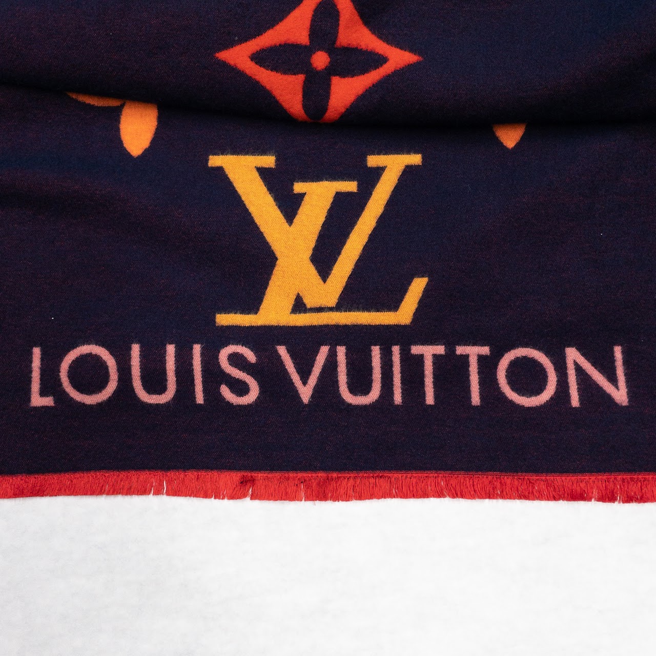 Louis Vuitton Oversized Monogrammed Knit Scarf