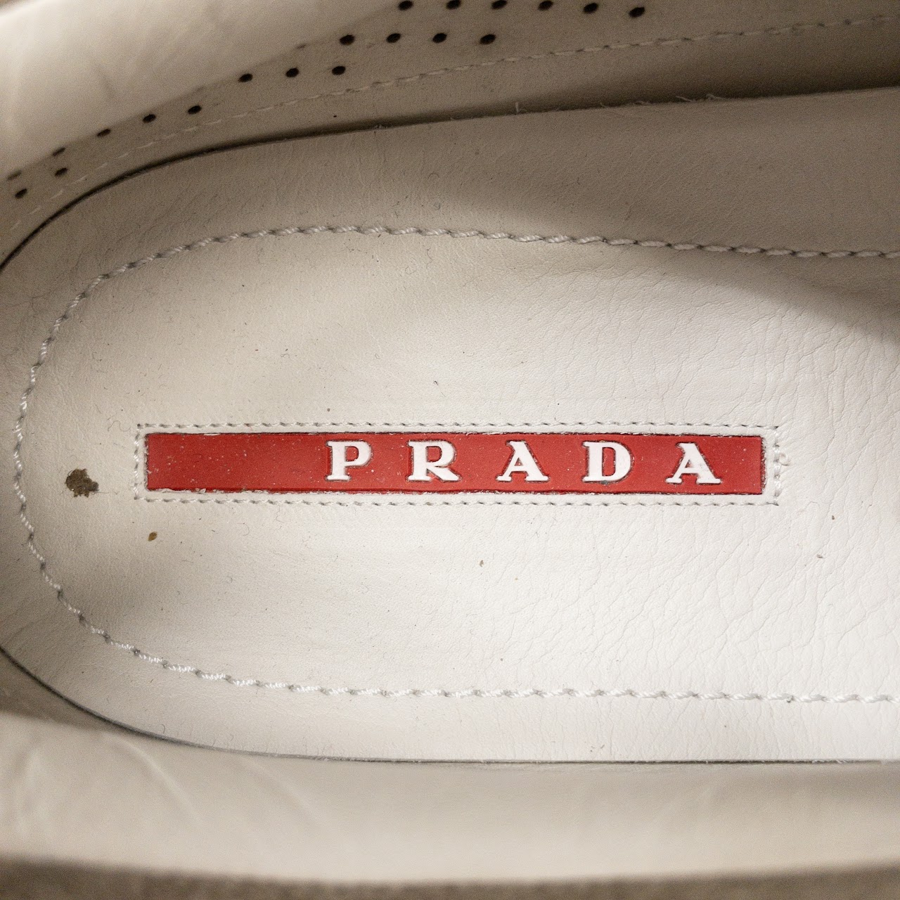 Prada Laser-Cut Suede Sneakers