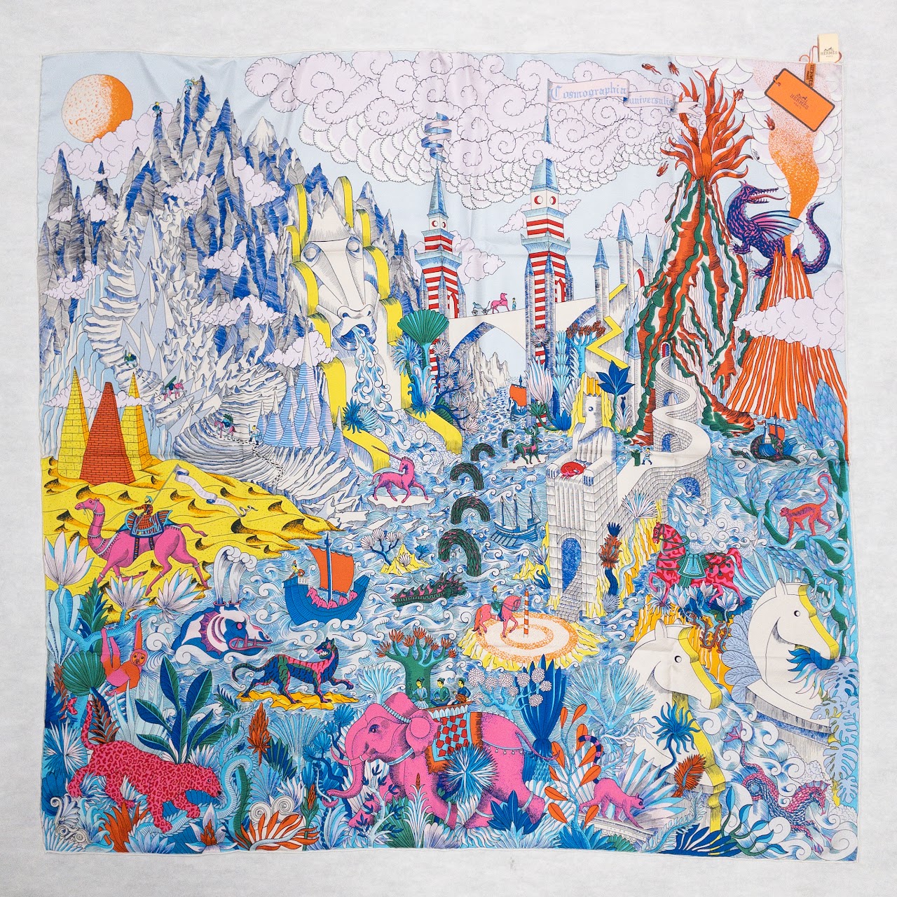 Hermès NEW 'Cosmographia Universalis' Silk Scarf 90