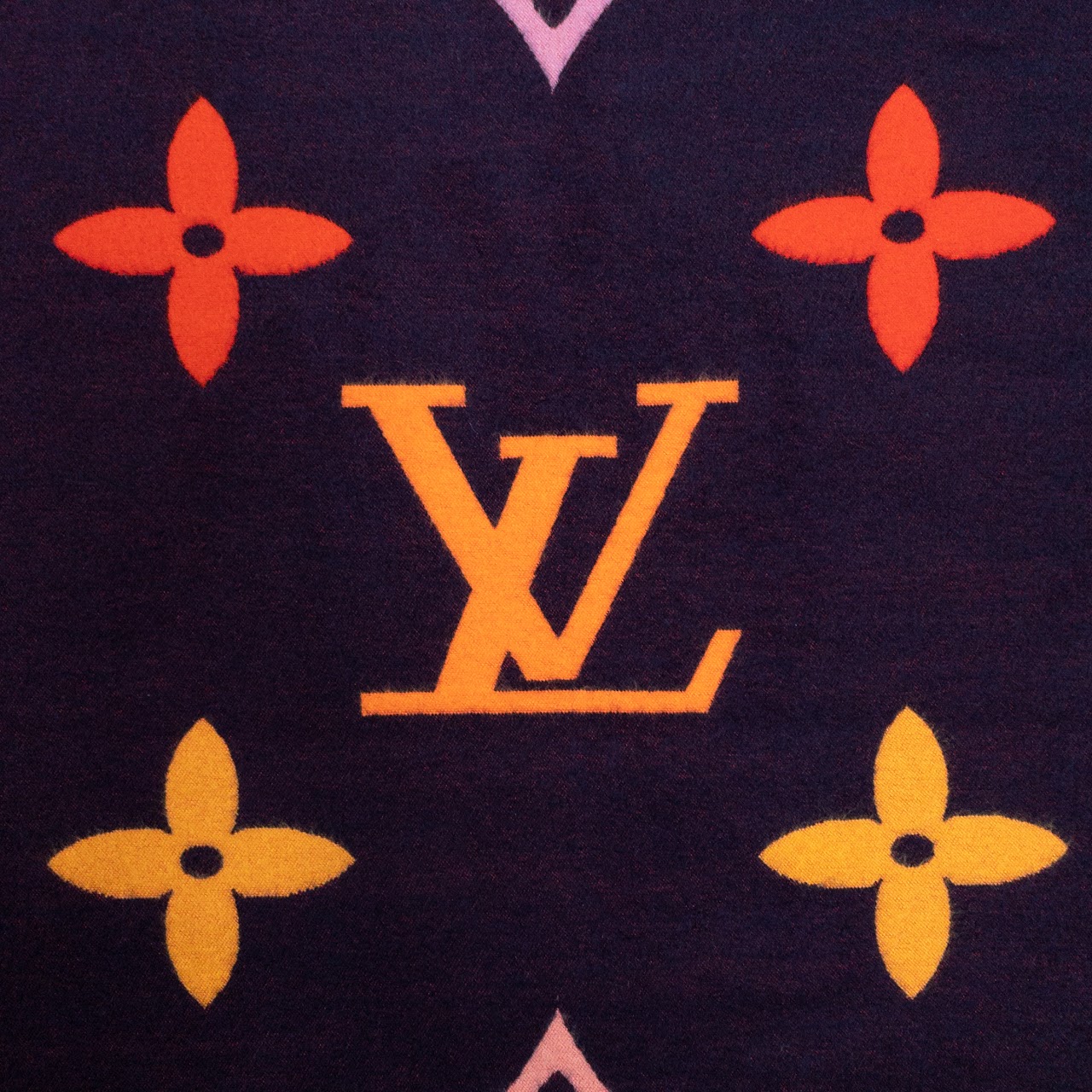 Louis Vuitton Oversized Monogrammed Knit Scarf