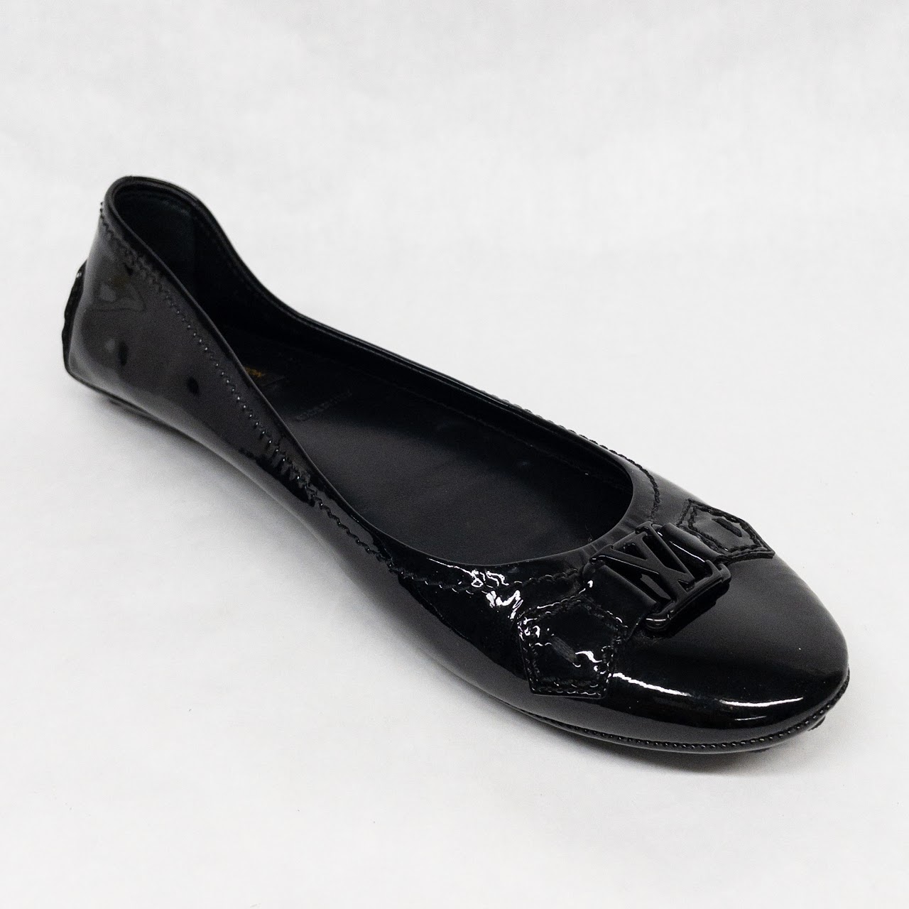 Louis Vuitton Black Patent Leather Flats