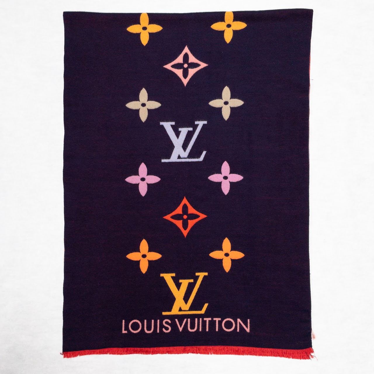 Louis Vuitton Oversized Monogrammed Knit Scarf