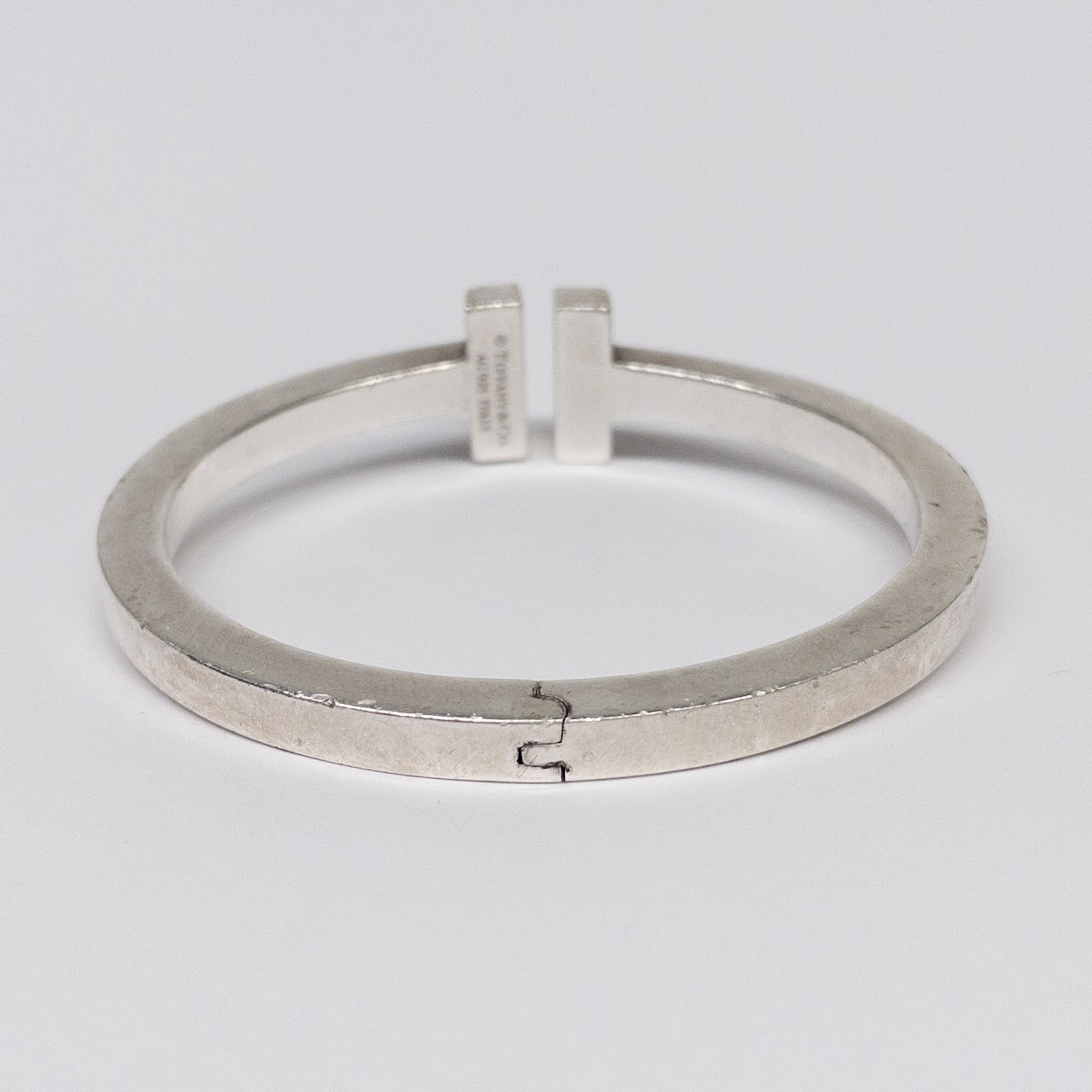 Tiffany & Co. Sterling Silver T Square Bangle Bracelet