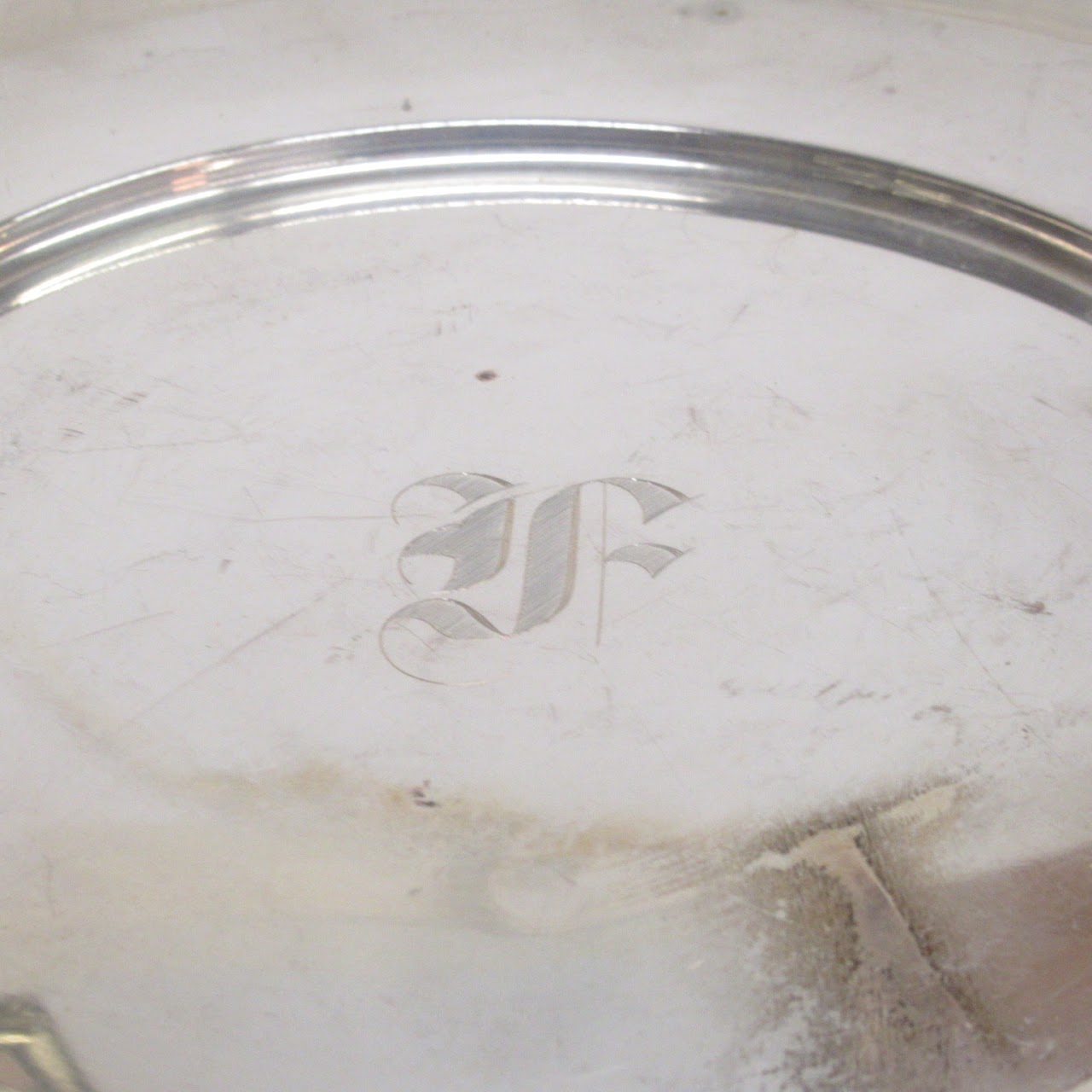 Sterling Silver Monogrammed Plate