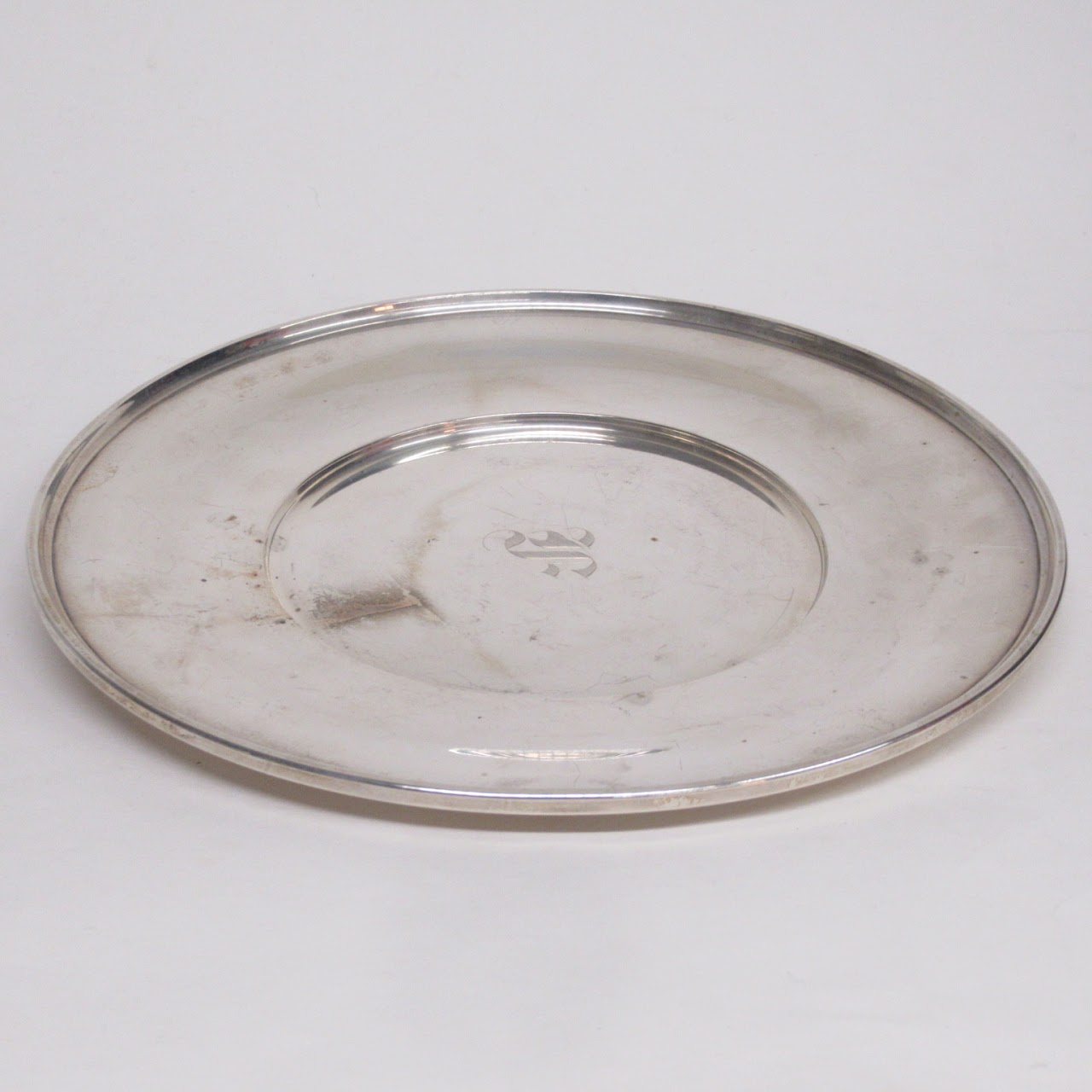 Sterling Silver Monogrammed Plate