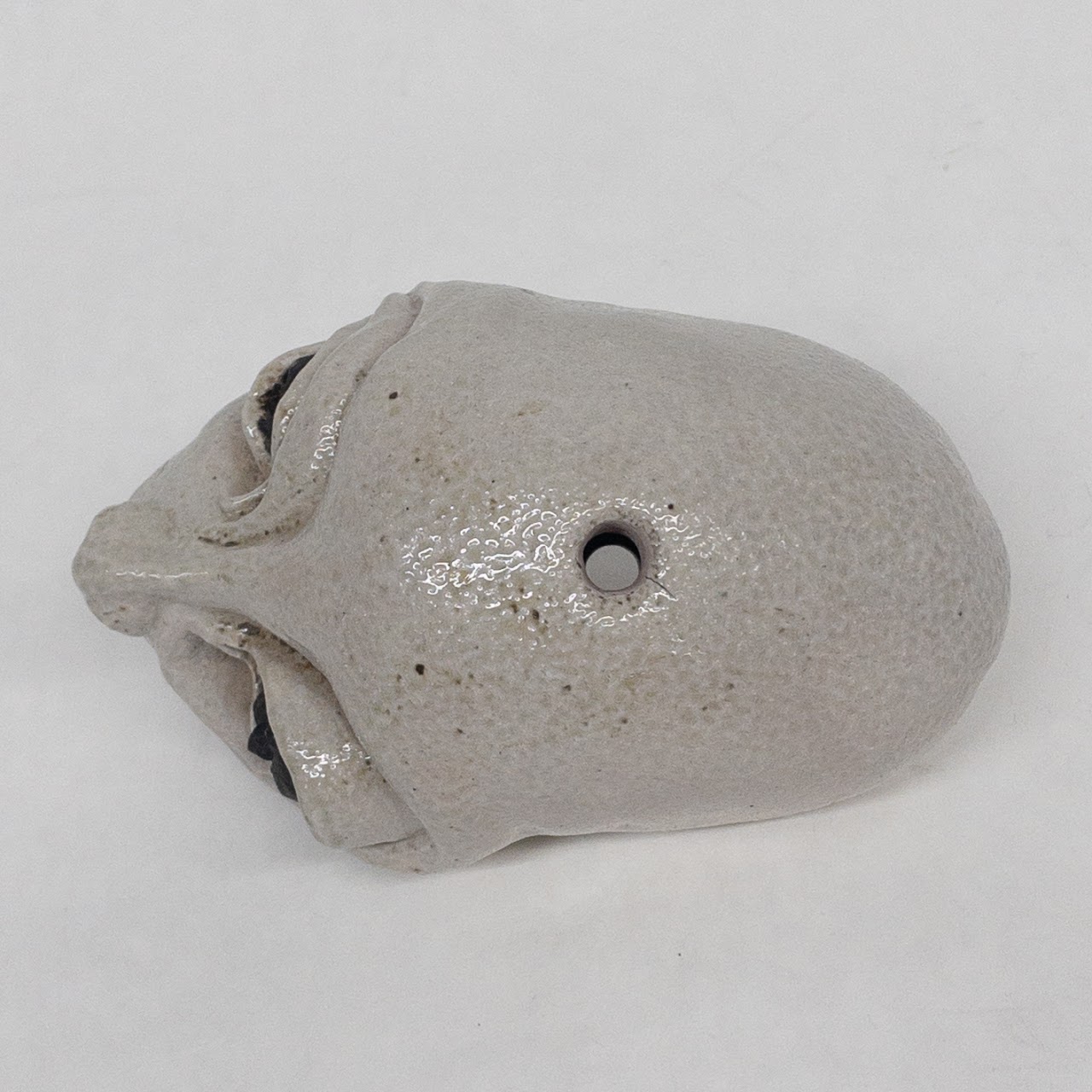 Studio Ceramic Signed Alien Head Sculpture