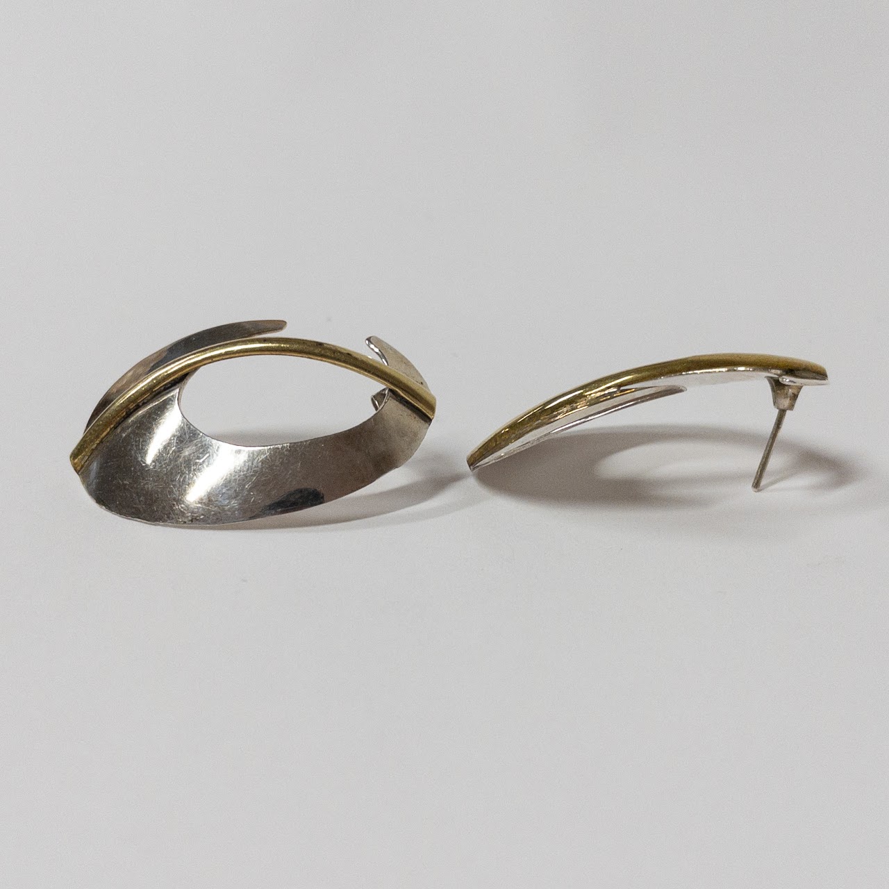 Sterling Silver & Vermeil Cutout Earrings