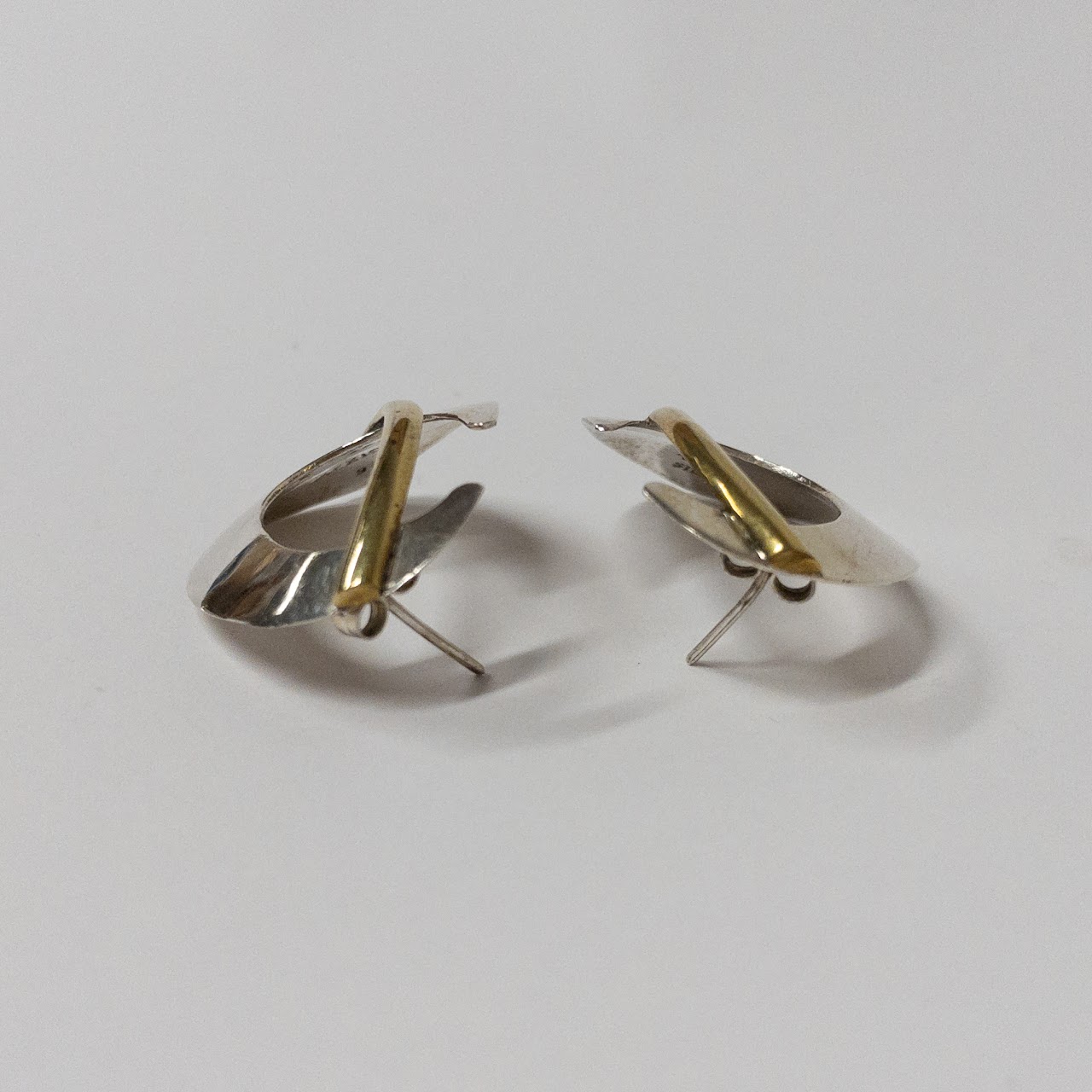 Sterling Silver & Vermeil Cutout Earrings