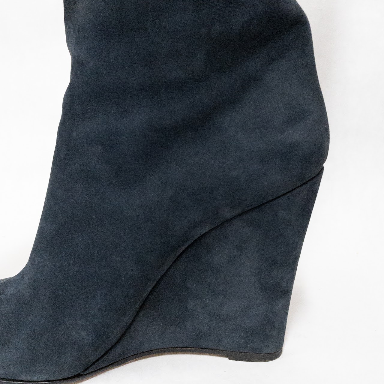 Valentino Over The Knee Suede Wedge Boots