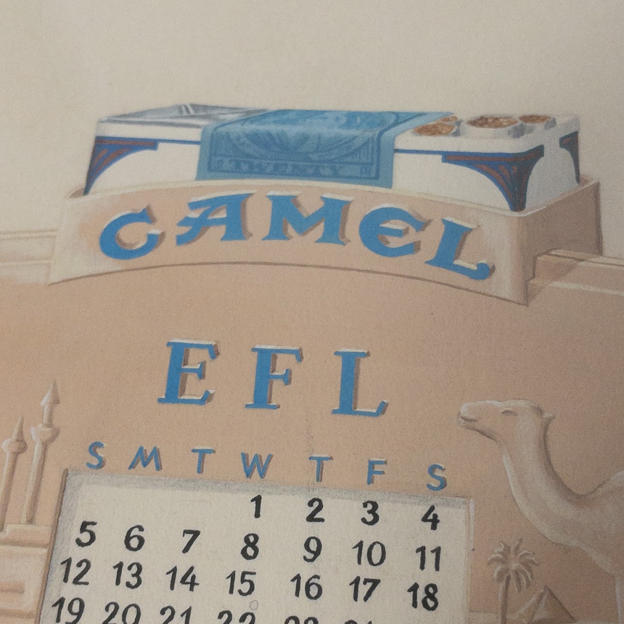 Robert Zeidman Camel Cigarettes Calendar Lithograph